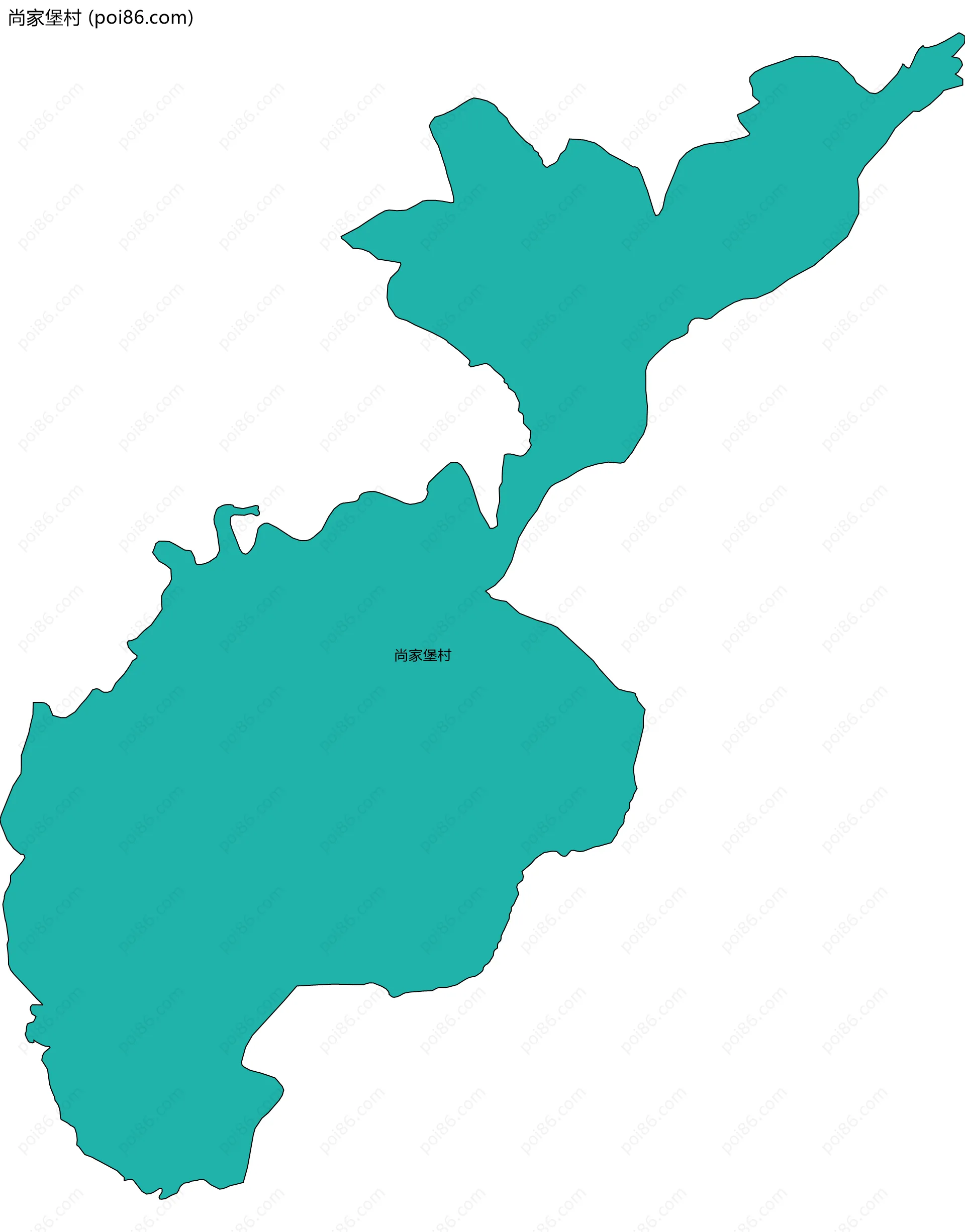 尚家堡村边界地图