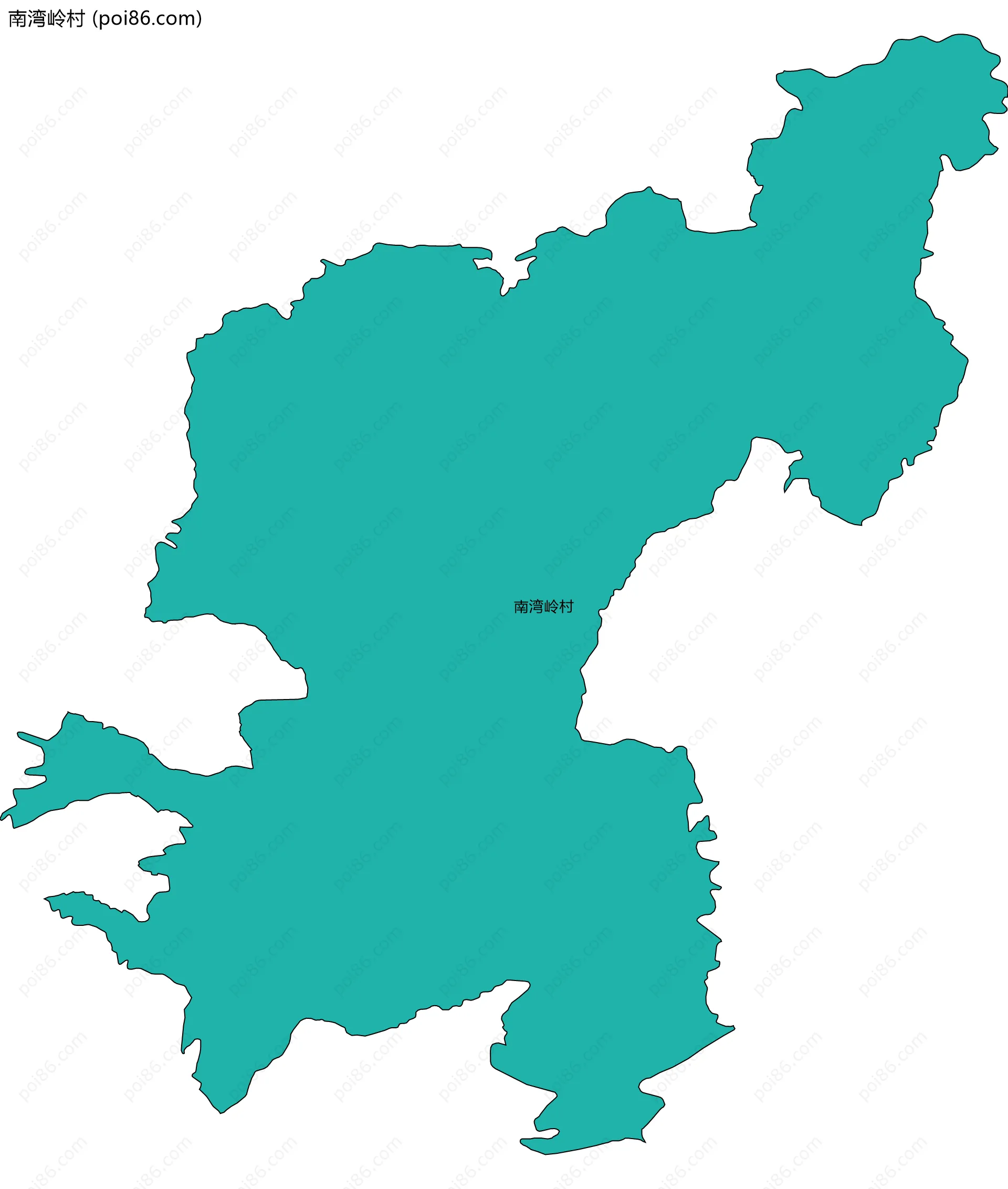 南湾岭村边界地图