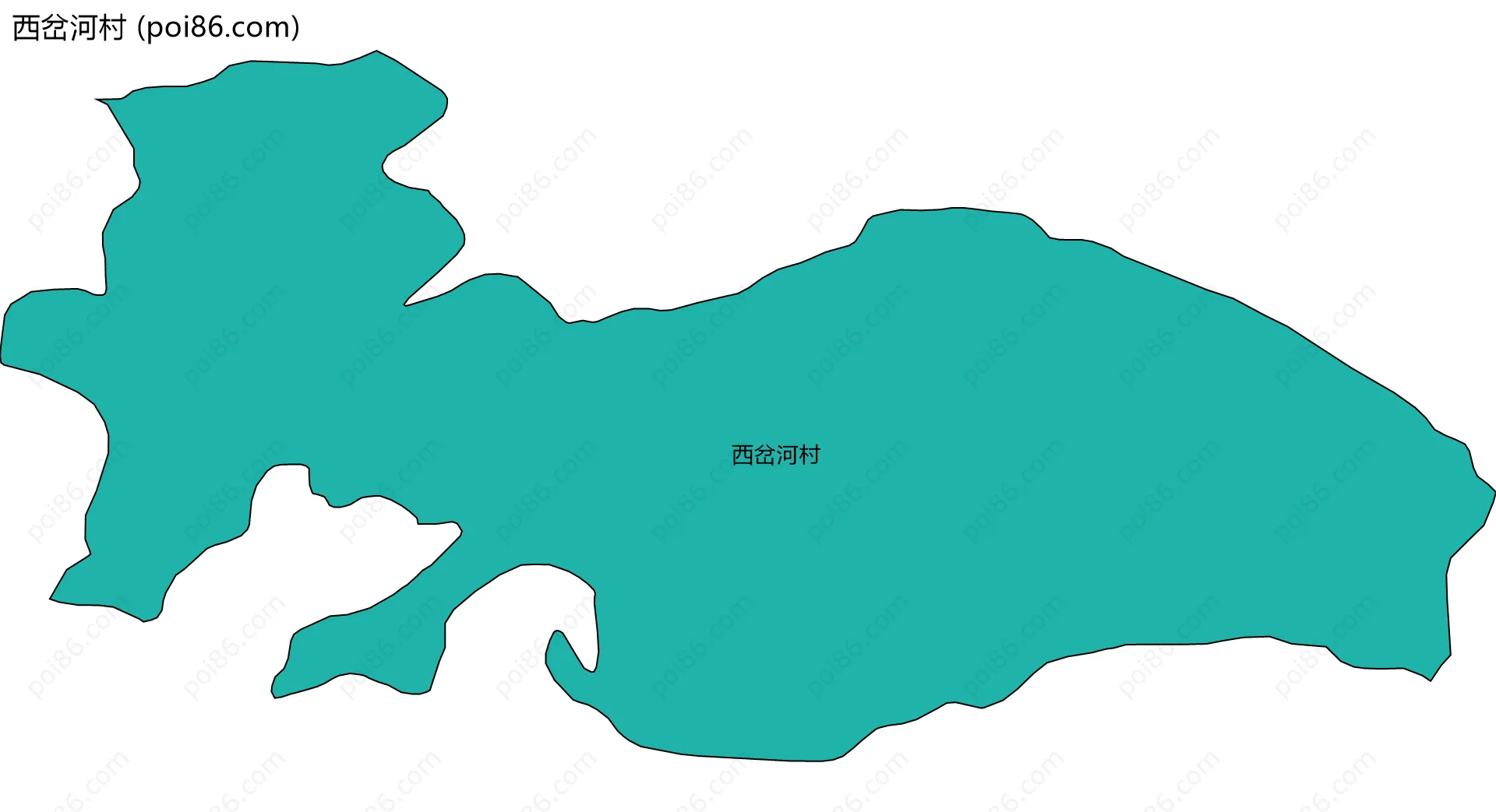 西岔河村边界地图