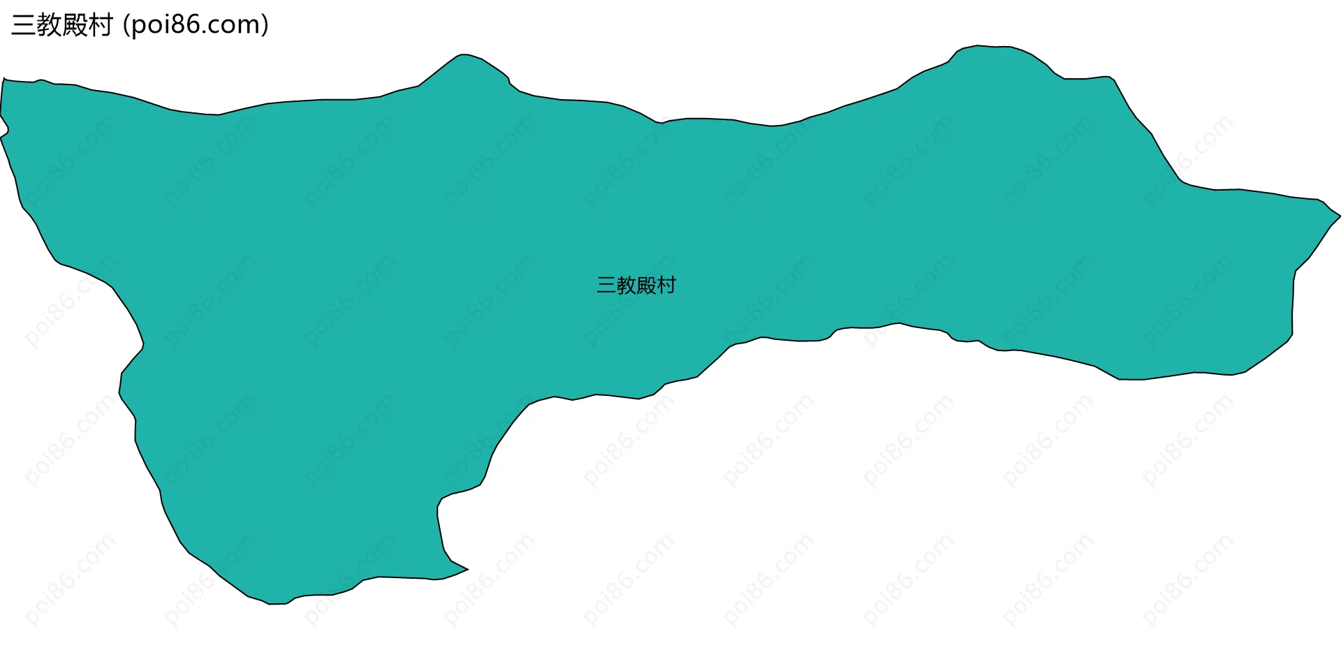 三教殿村边界地图