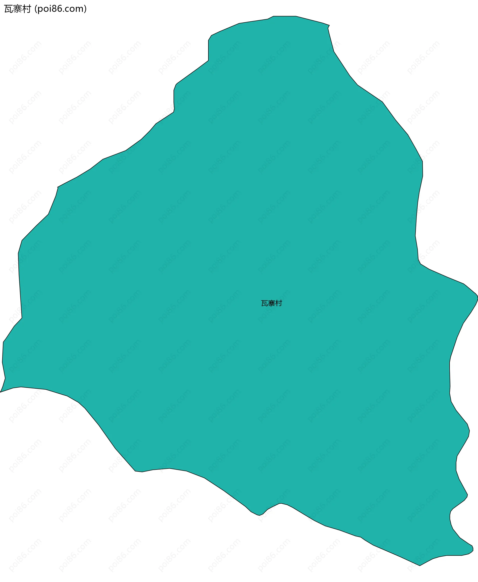 瓦寨村边界地图