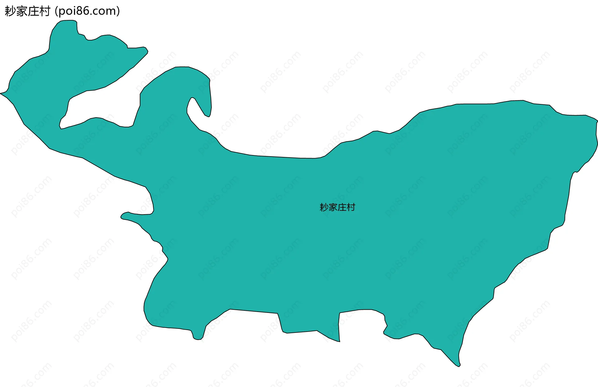 耖家庄村边界地图