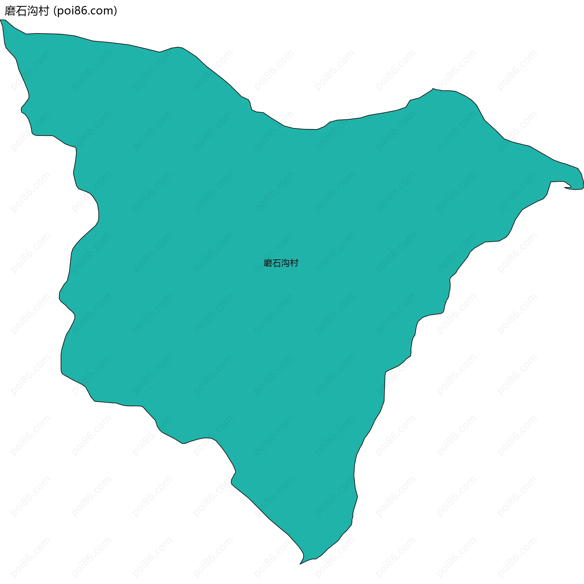 磨石沟村边界地图