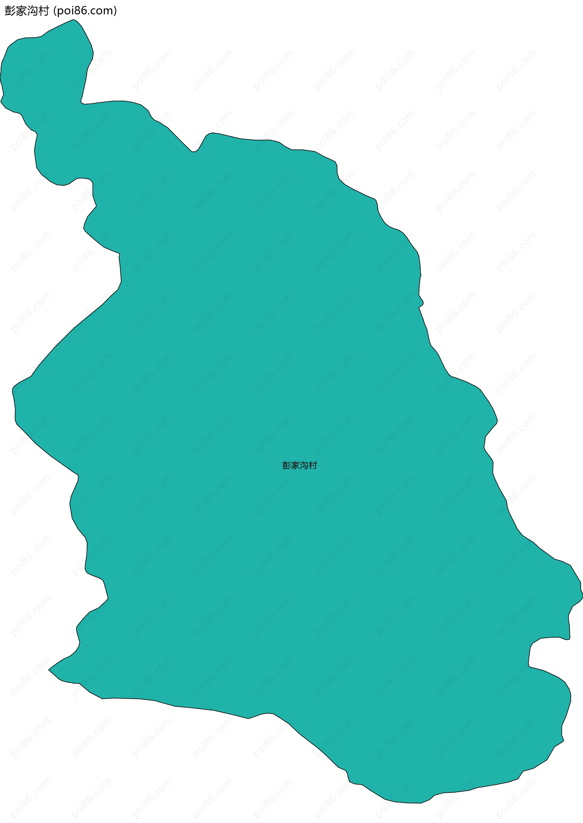 彭家沟村边界地图