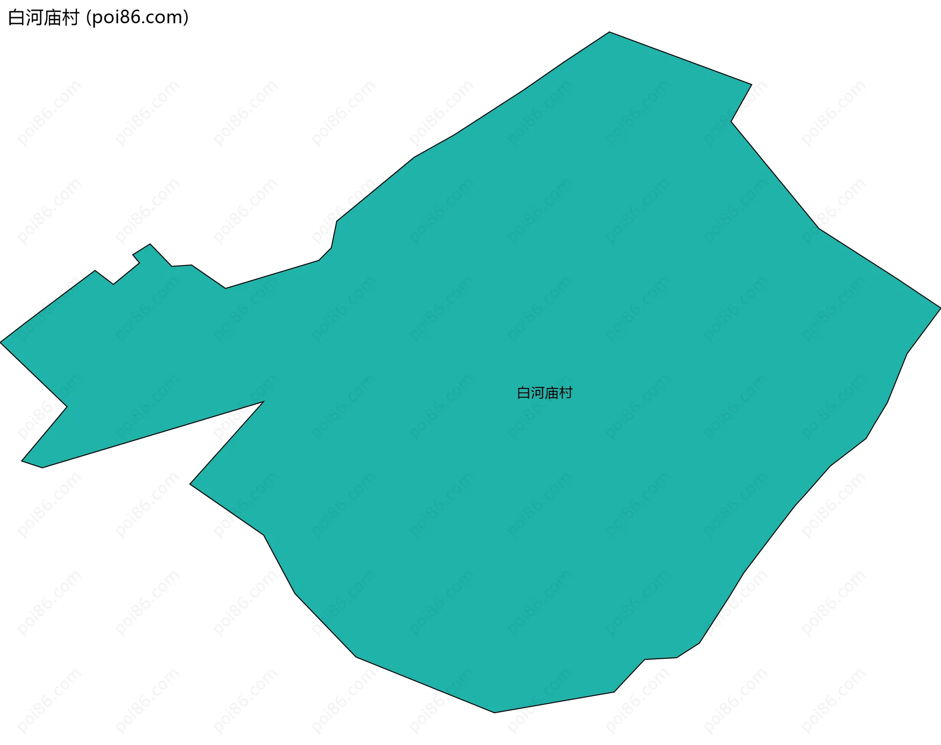 白河庙村边界地图