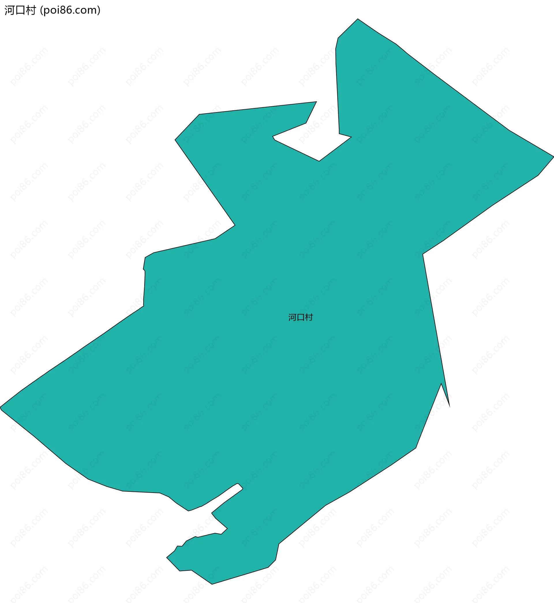 河口村边界地图