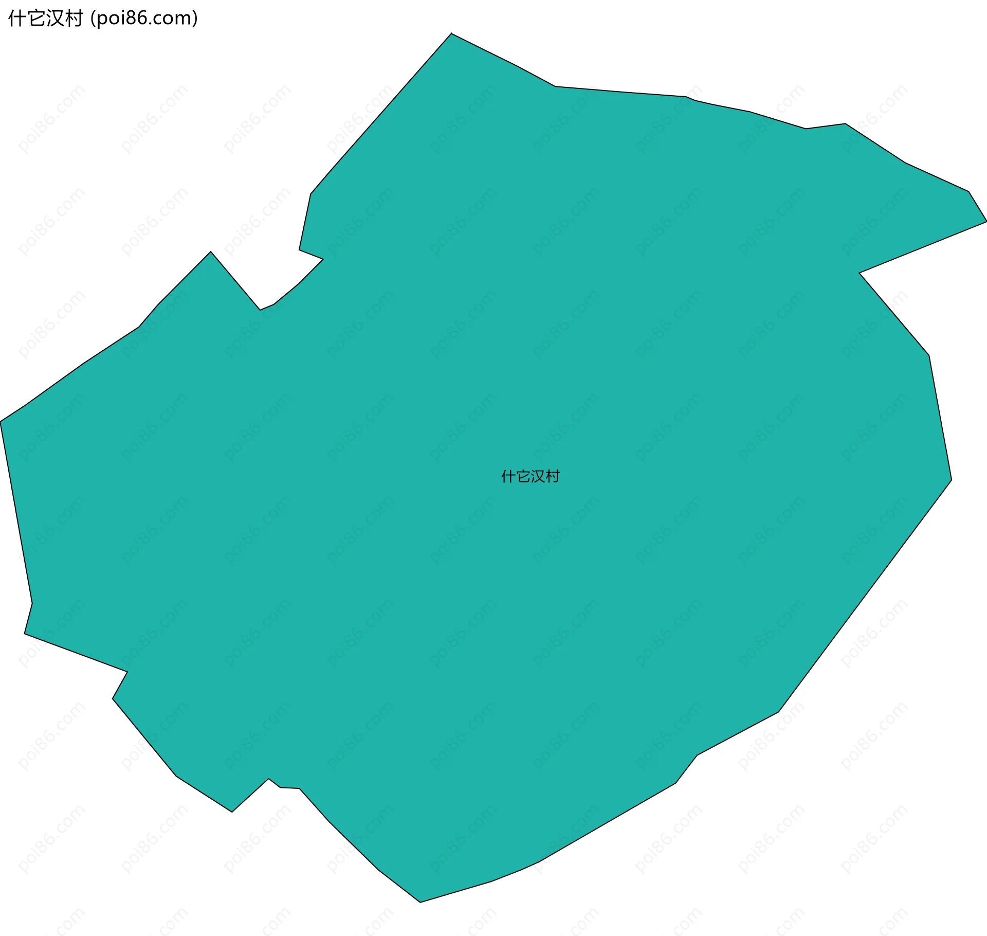 什它汉村边界地图