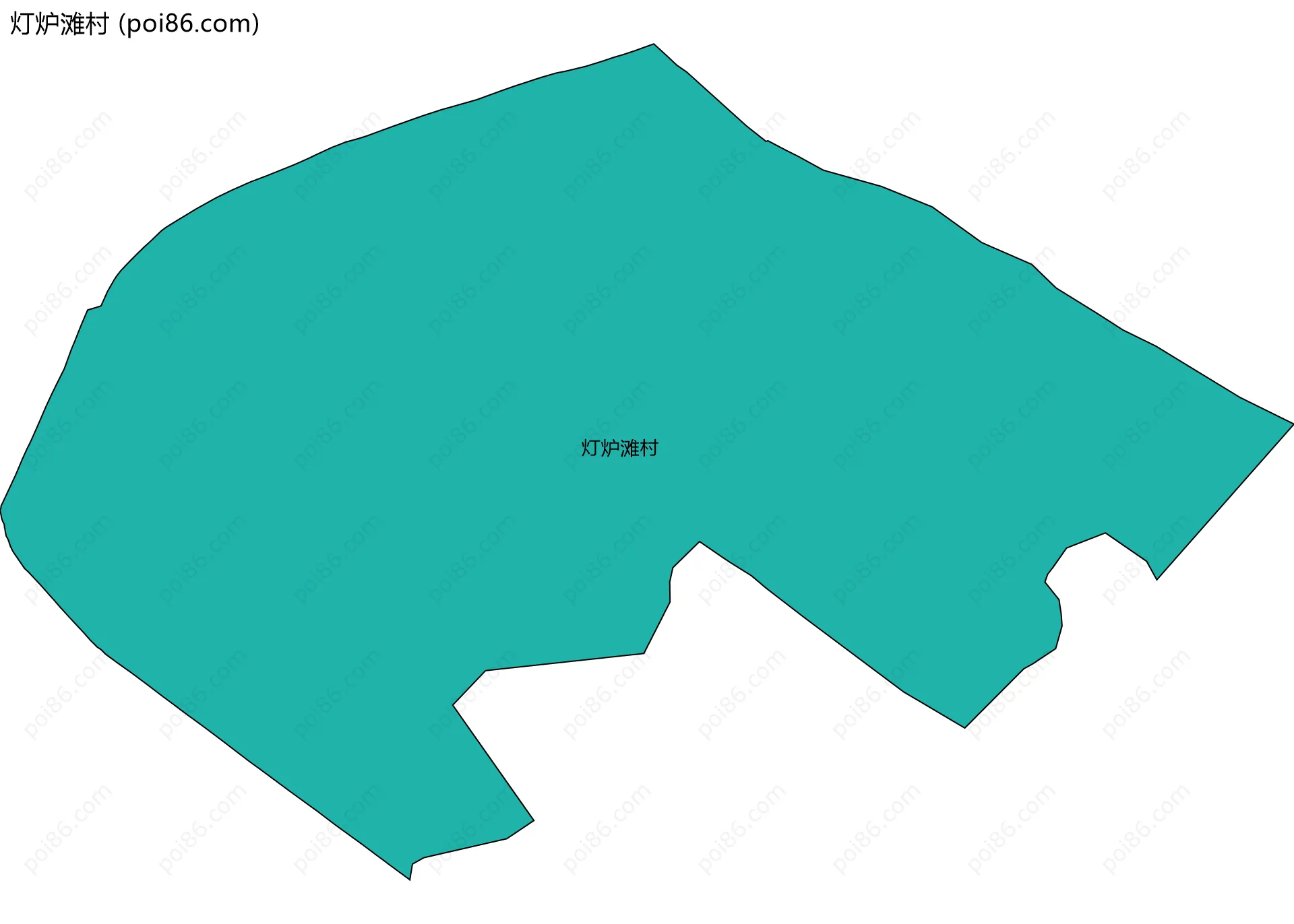 灯炉滩村边界地图