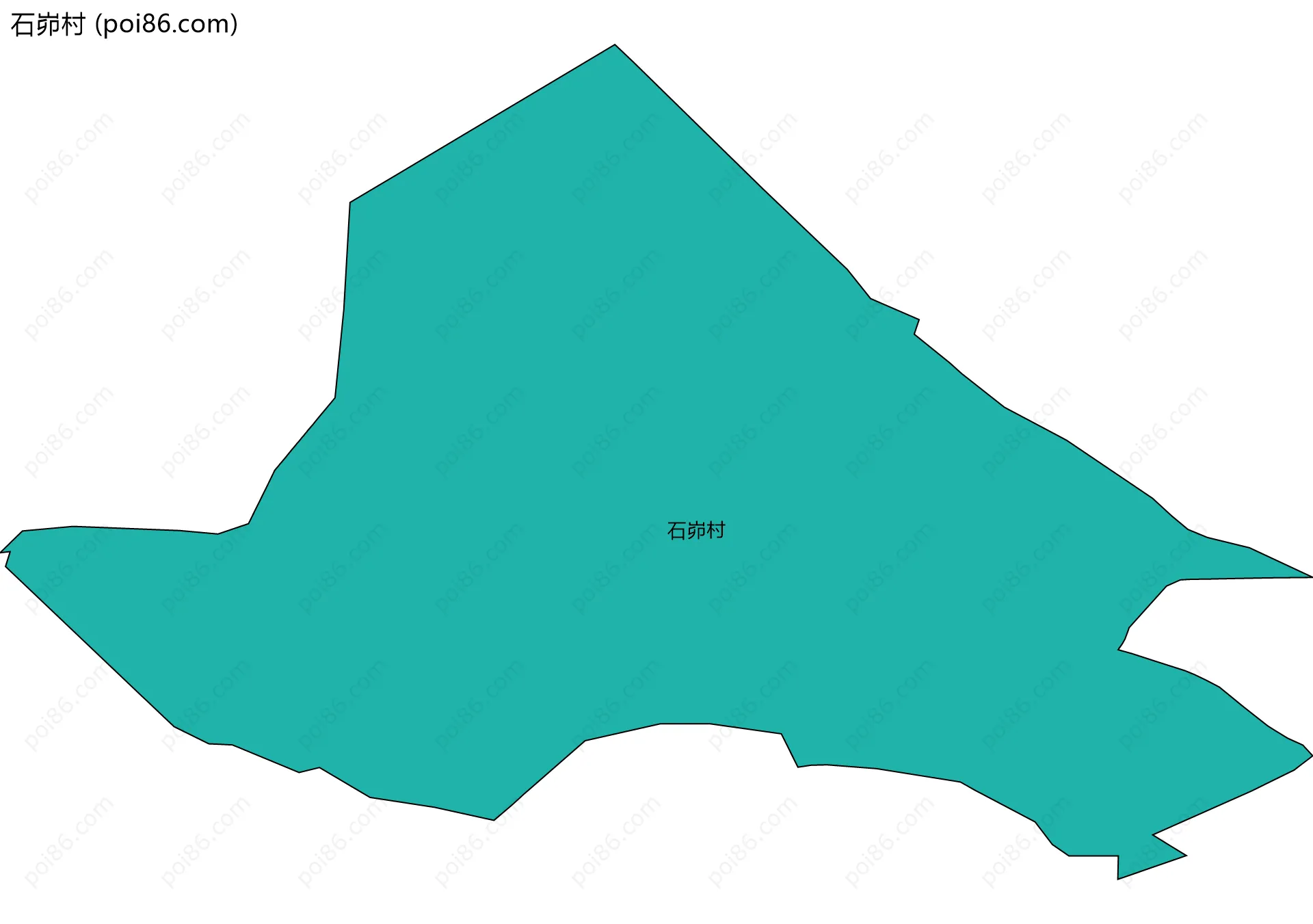 石峁村边界地图