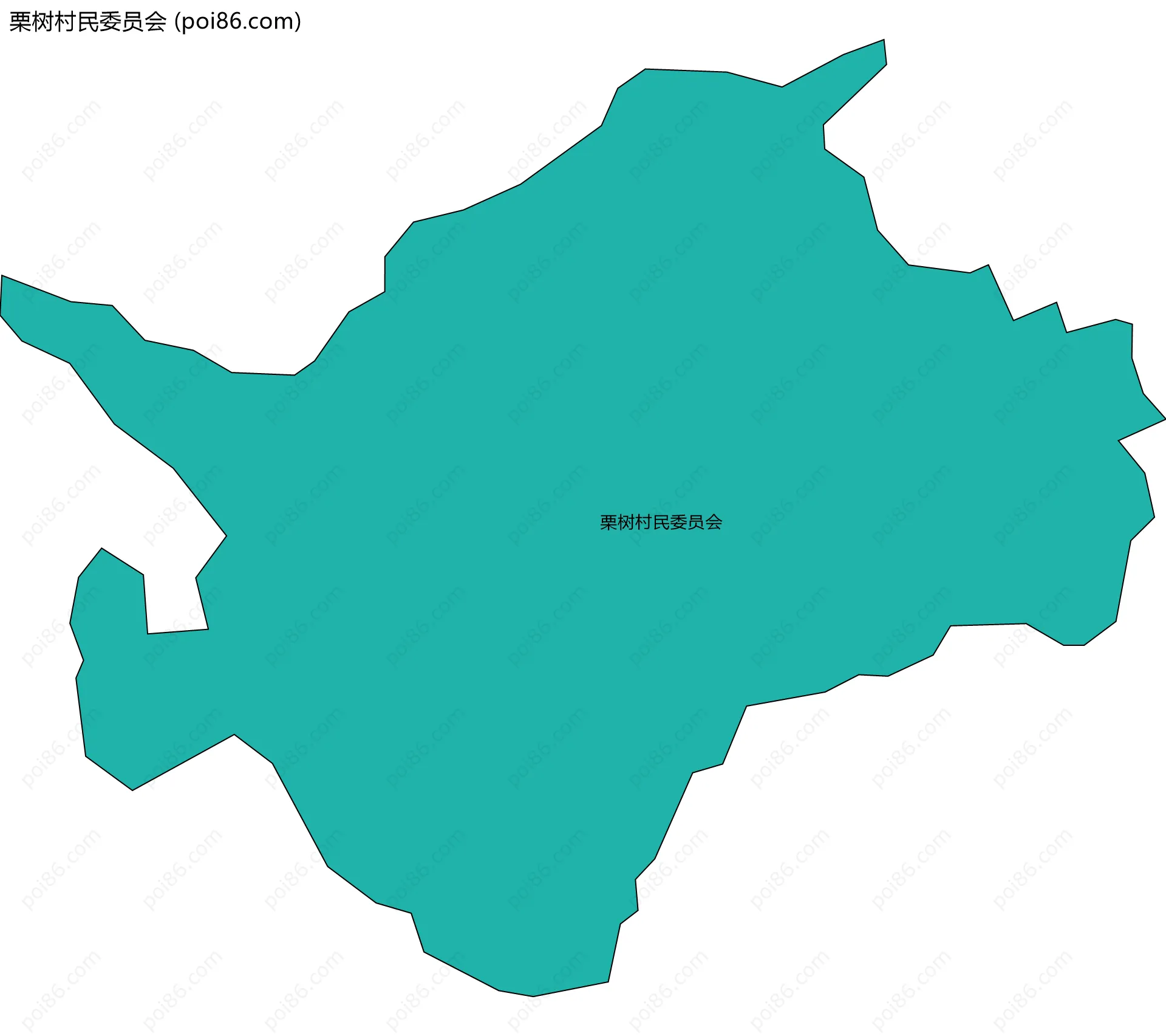 栗树村民委员会边界地图