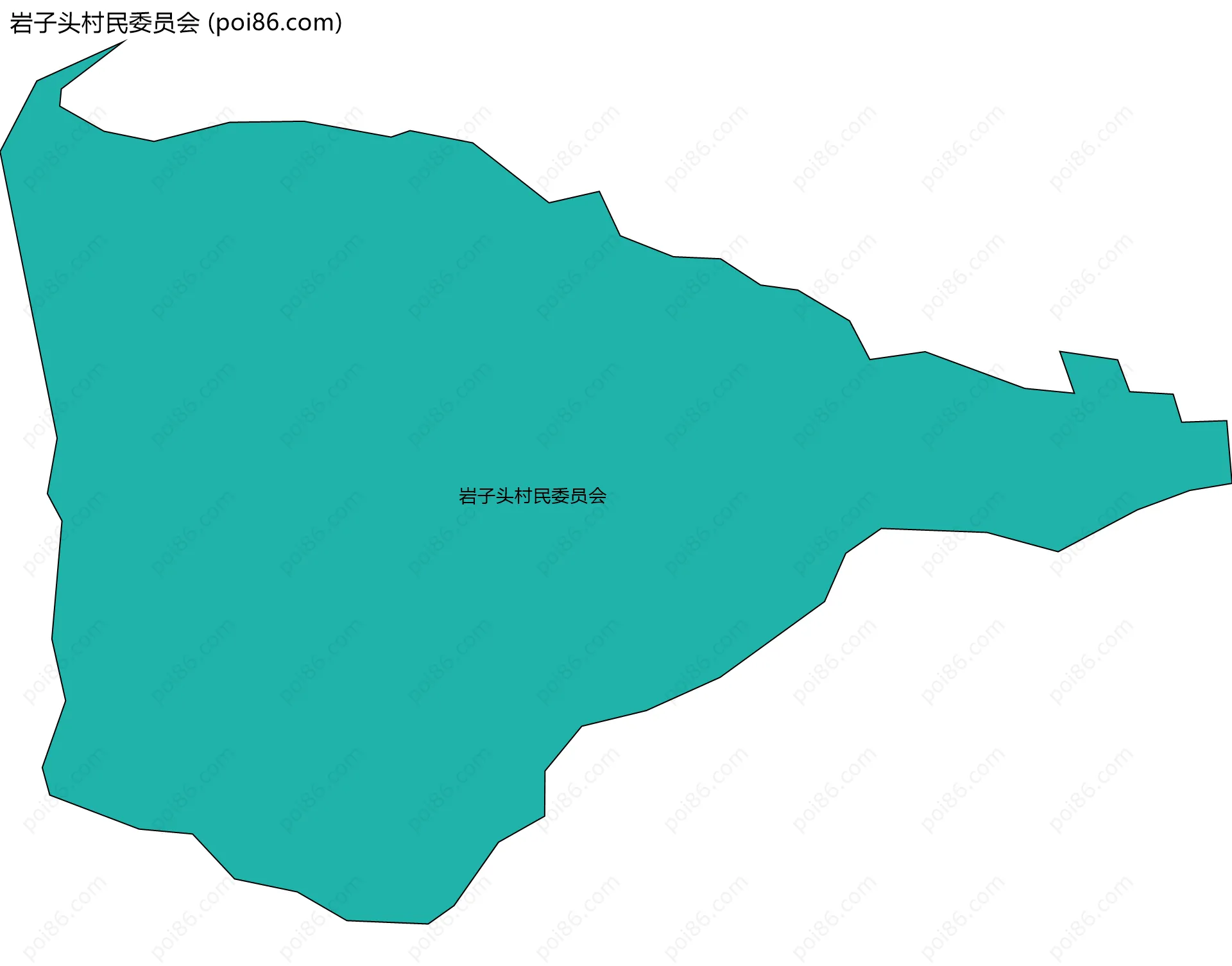岩子头村民委员会边界地图