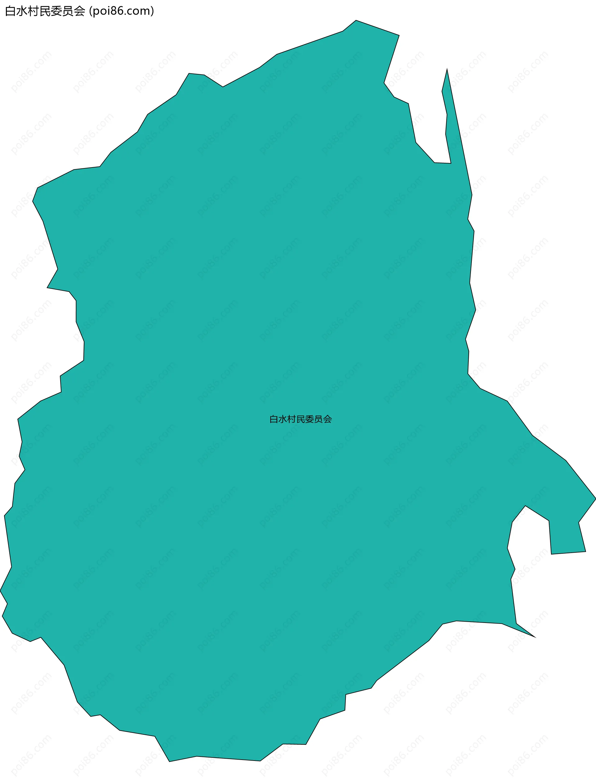 白水村民委员会边界地图