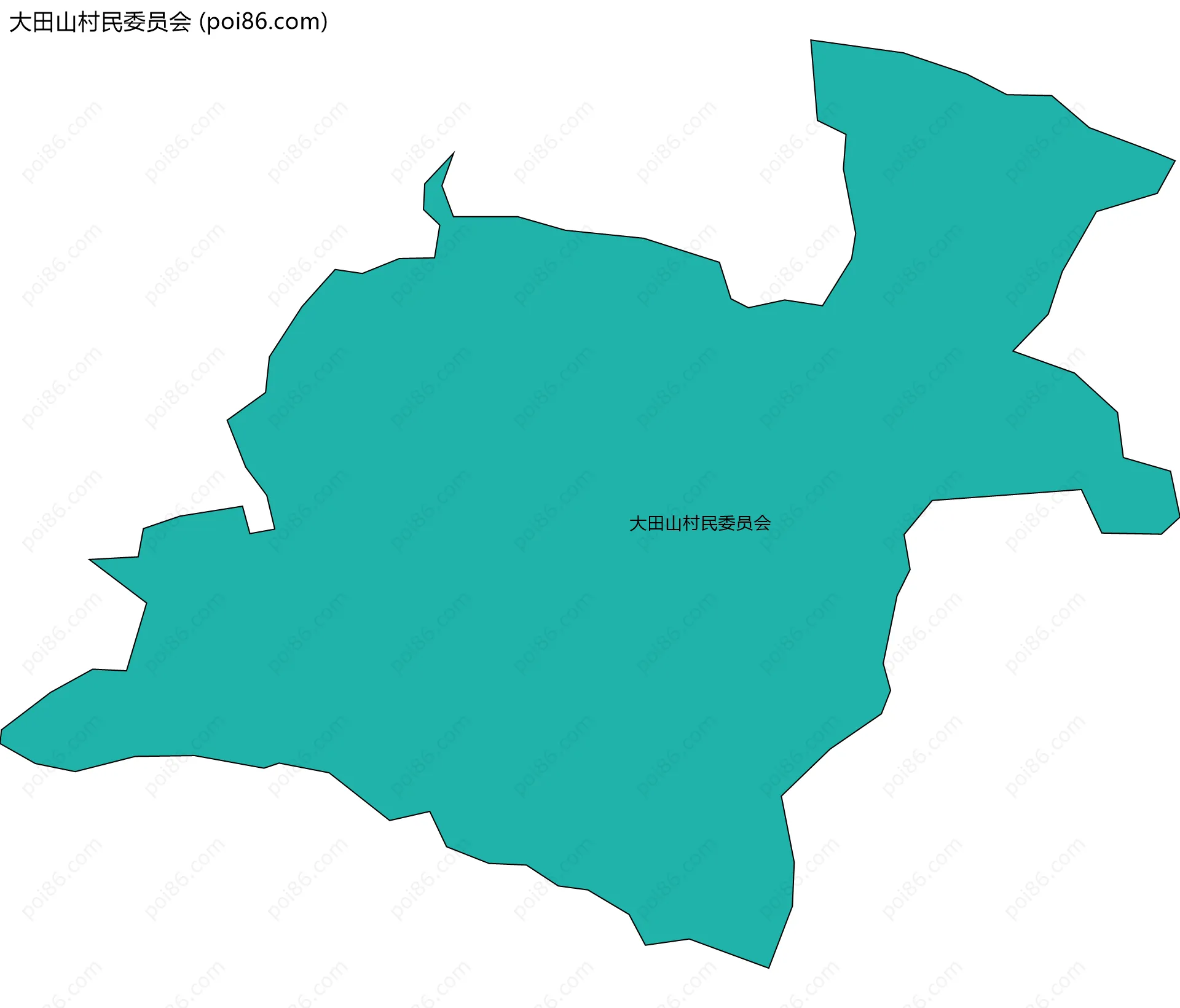 大田山村民委员会边界地图