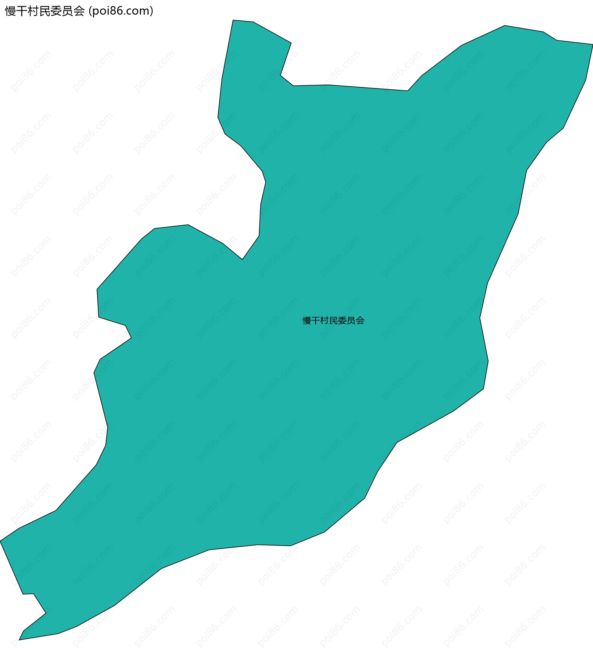 慢干村民委员会边界地图