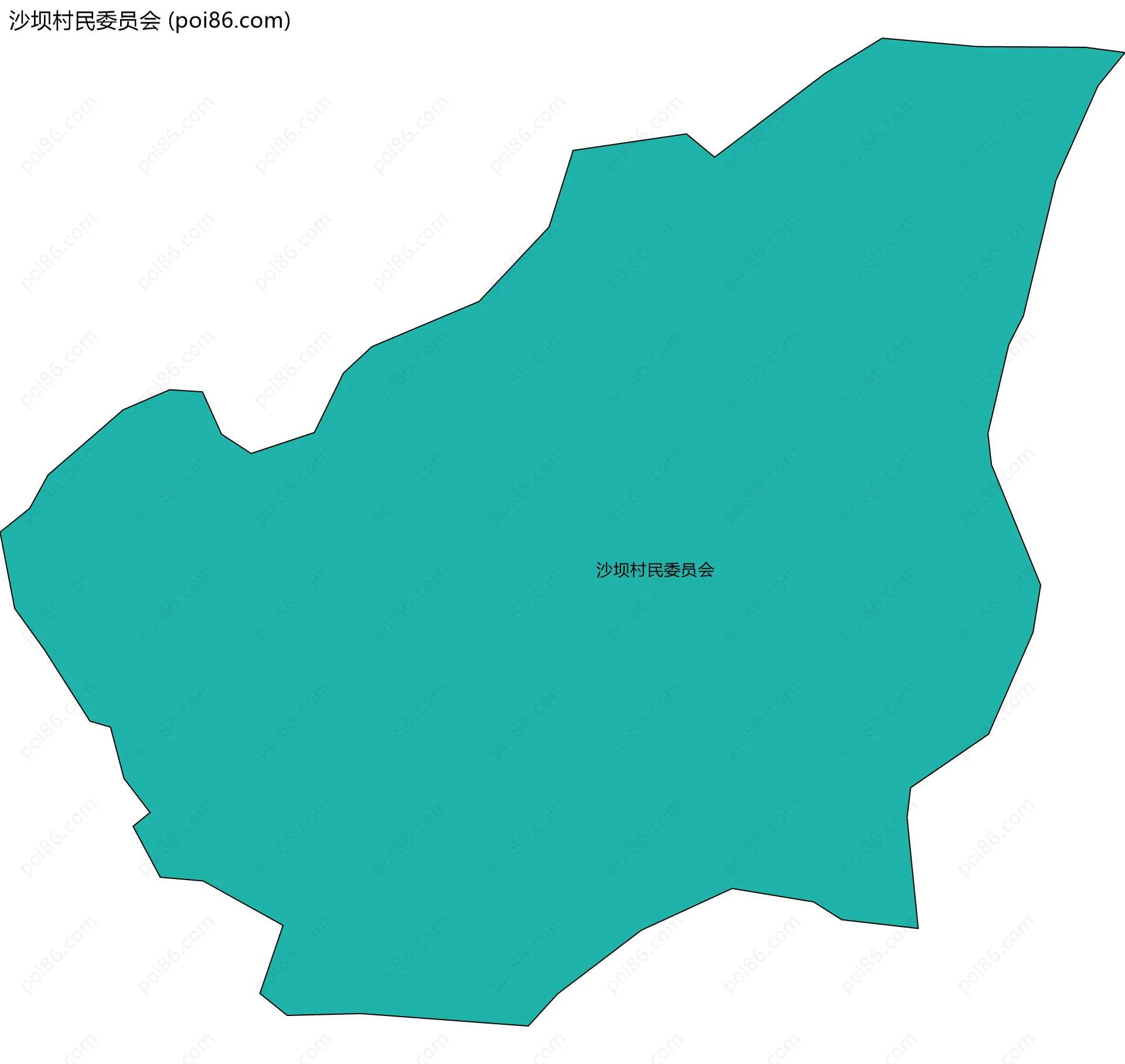沙坝村民委员会边界地图