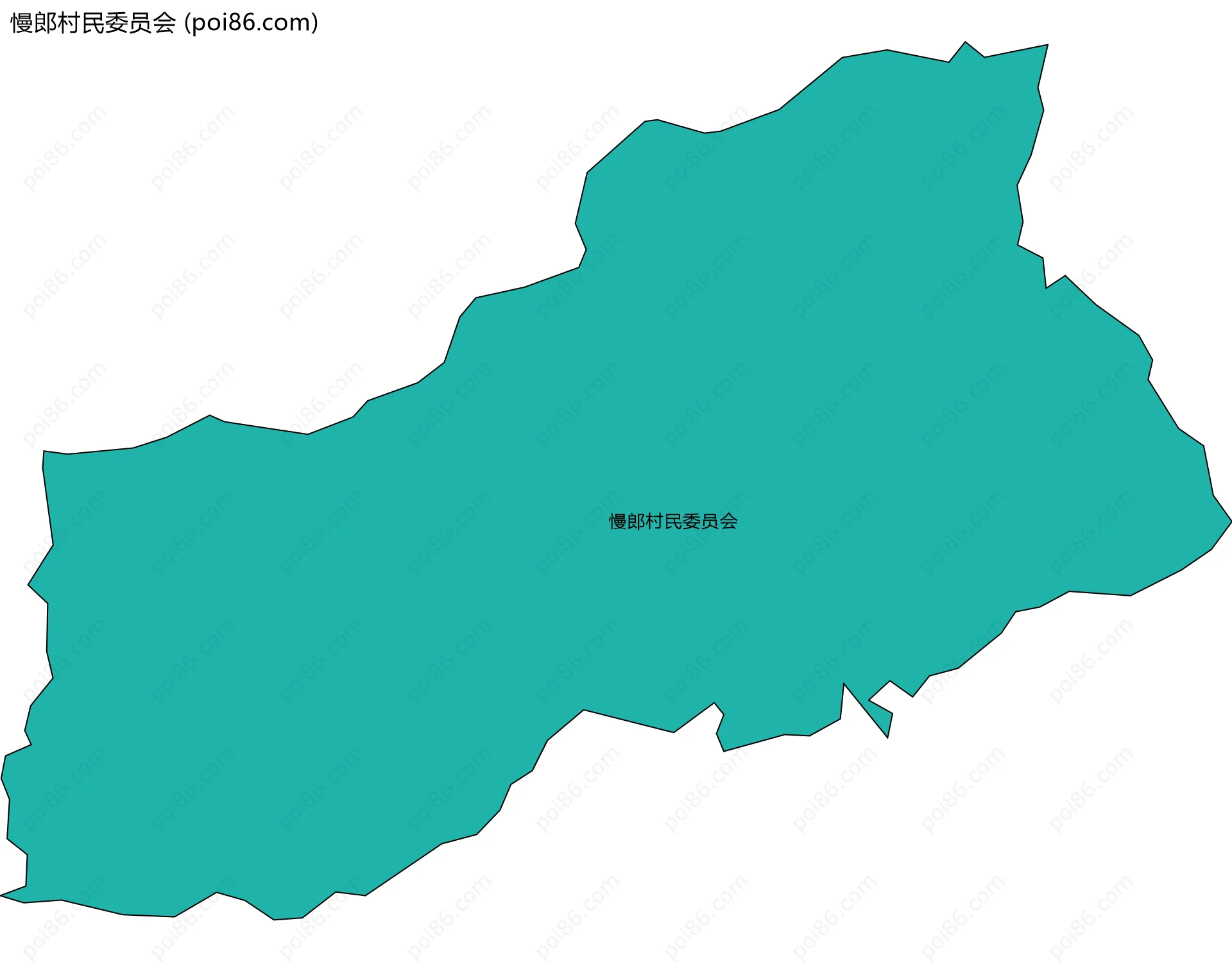 慢郎村民委员会边界地图