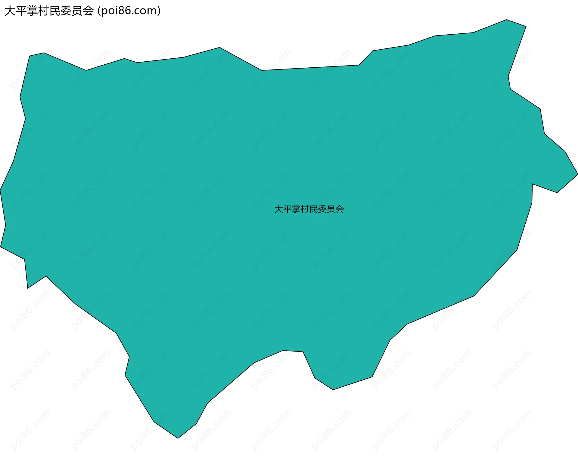大平掌村民委员会边界地图