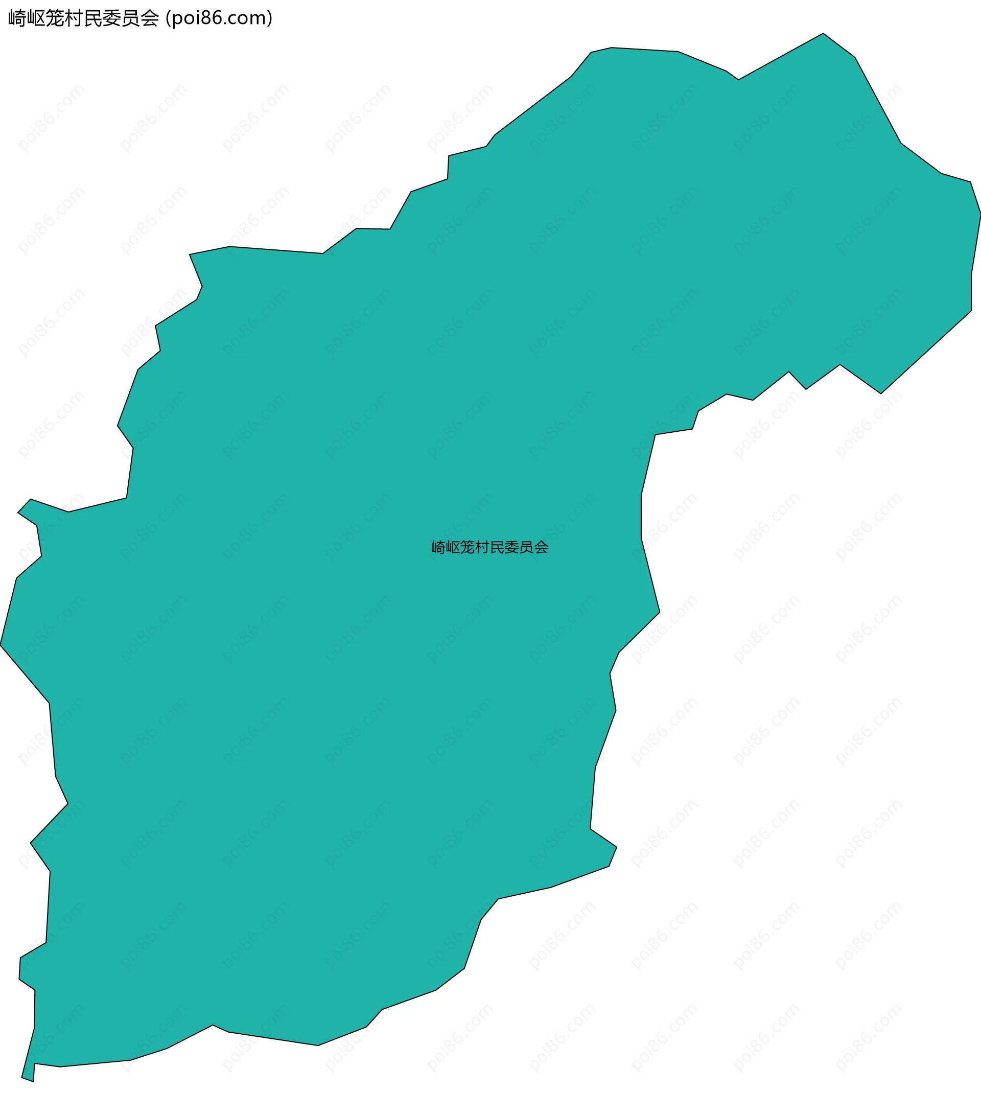 崎岖笼村民委员会边界地图