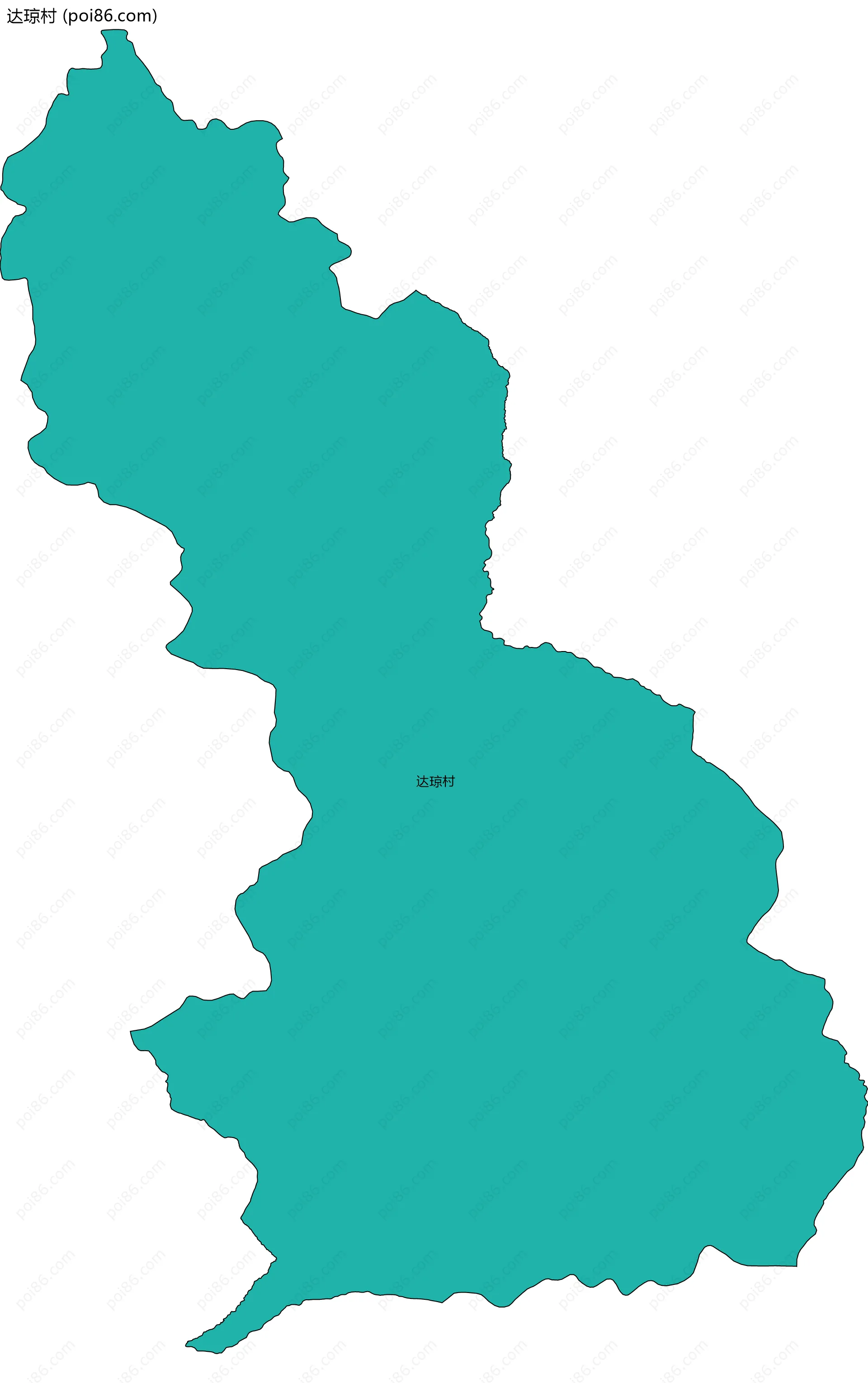 达琼村边界地图