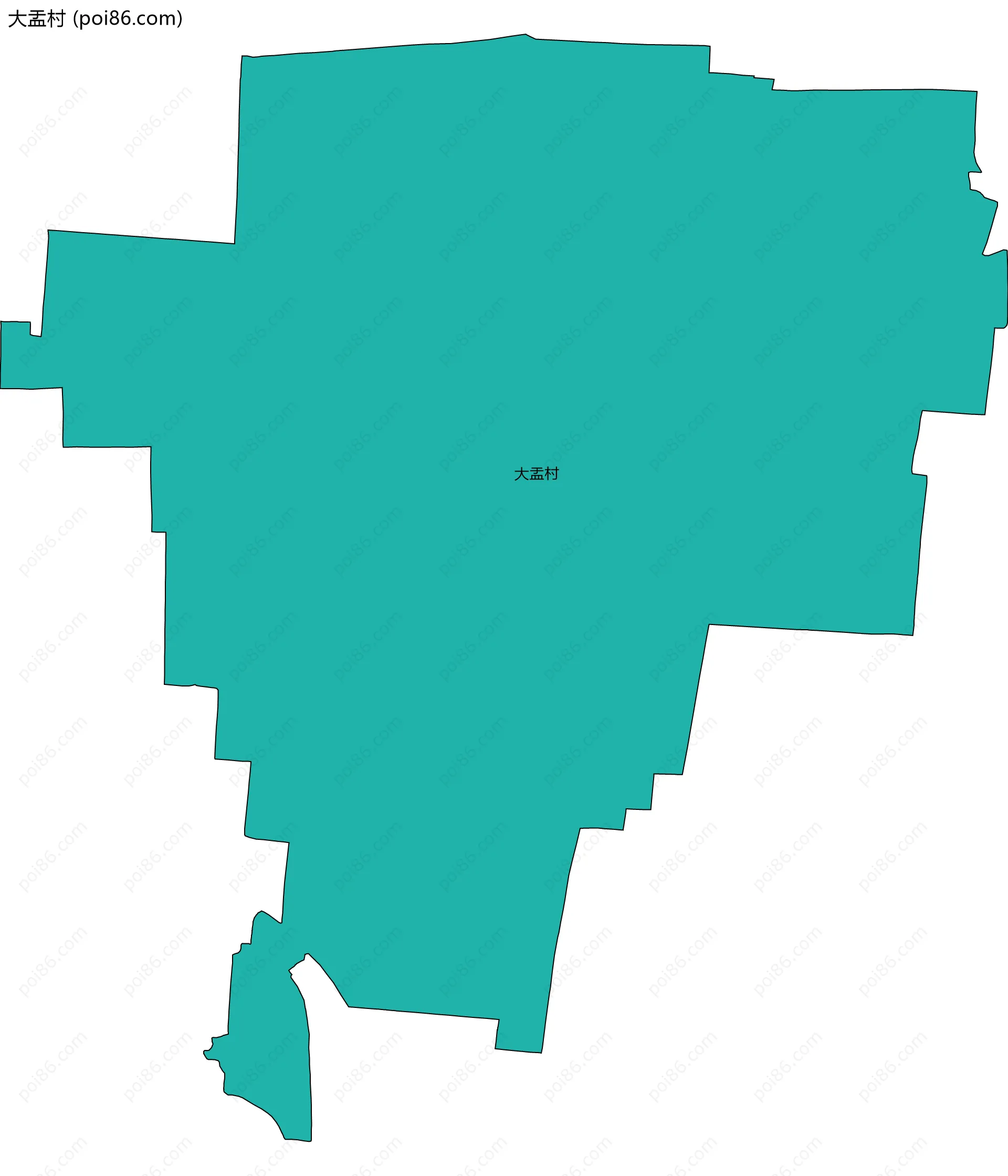 大盂村边界地图