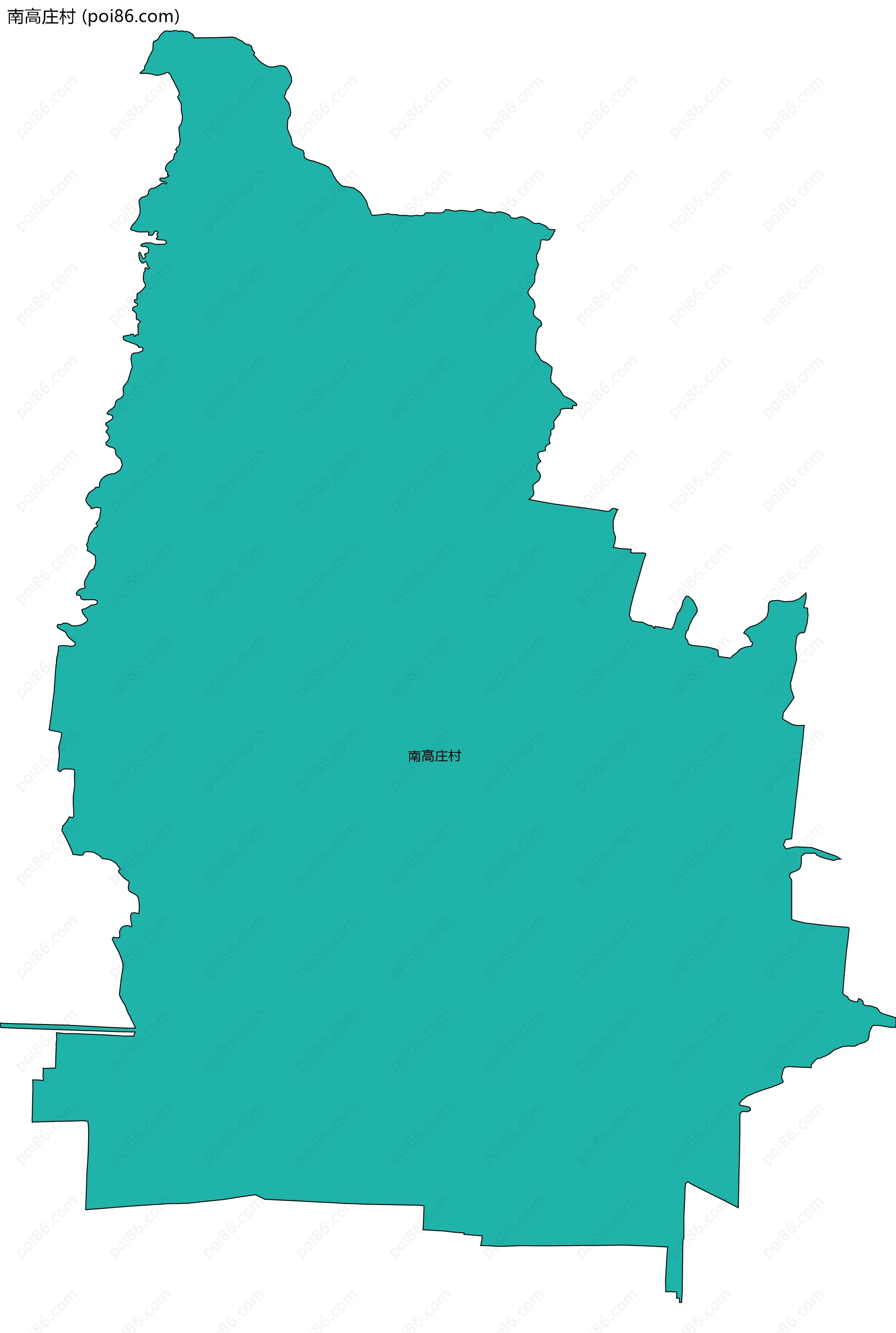 南高庄村边界地图