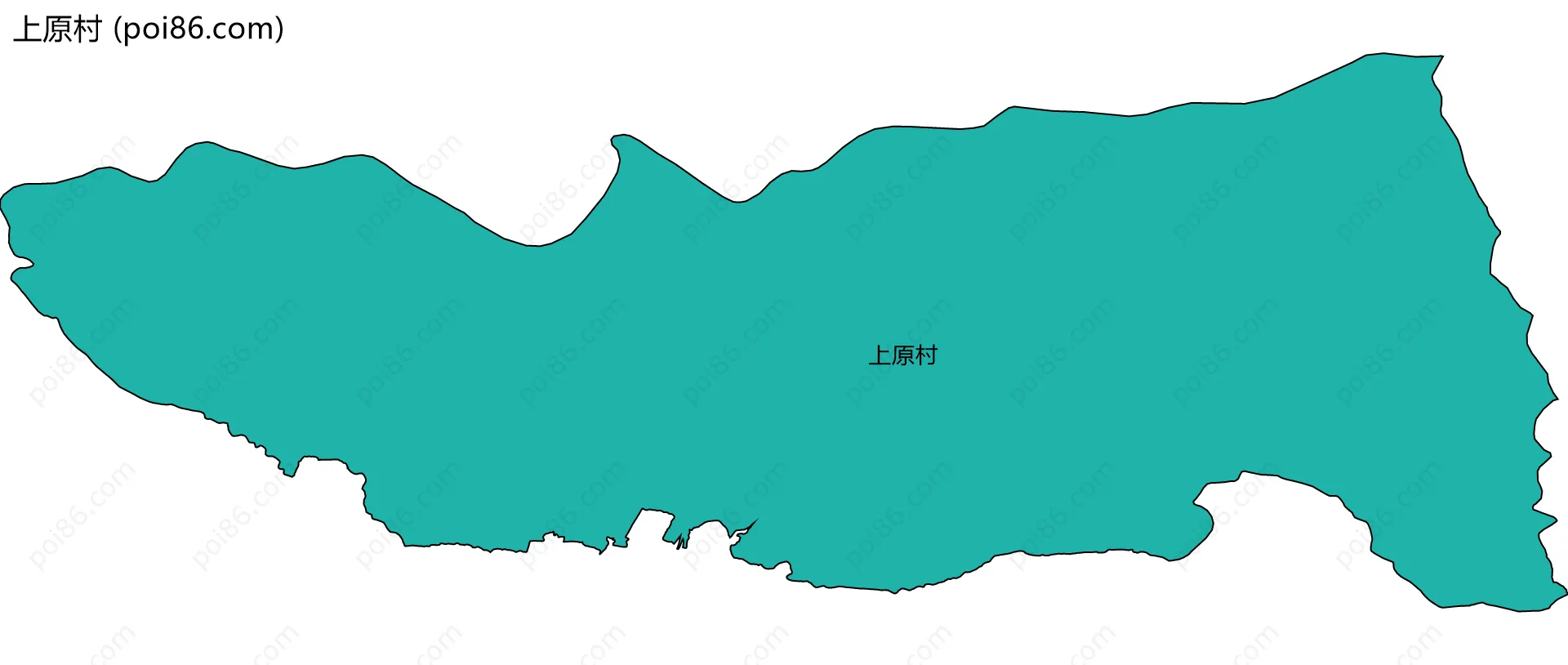 上原村边界地图