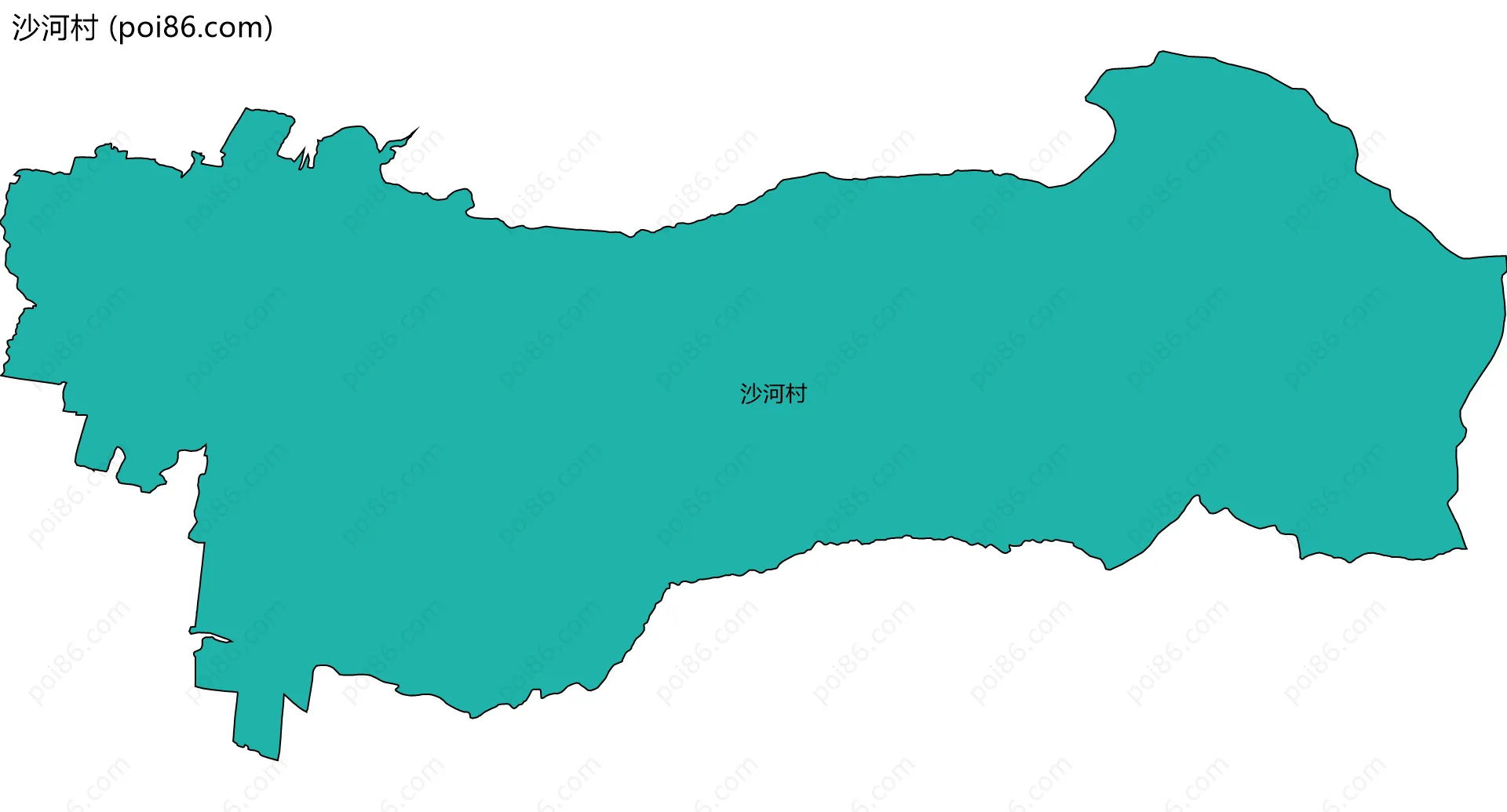 沙河村边界地图