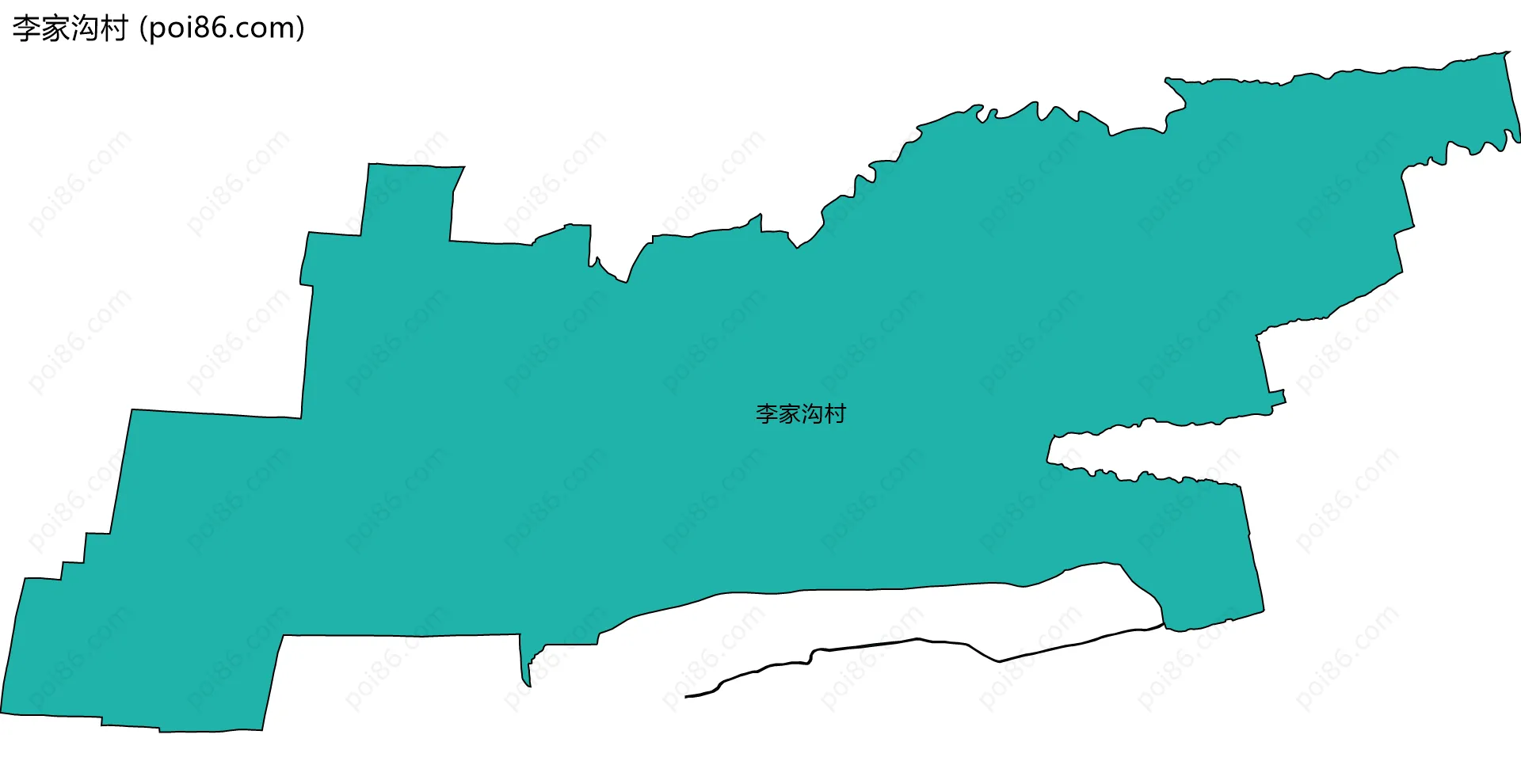 李家沟村边界地图