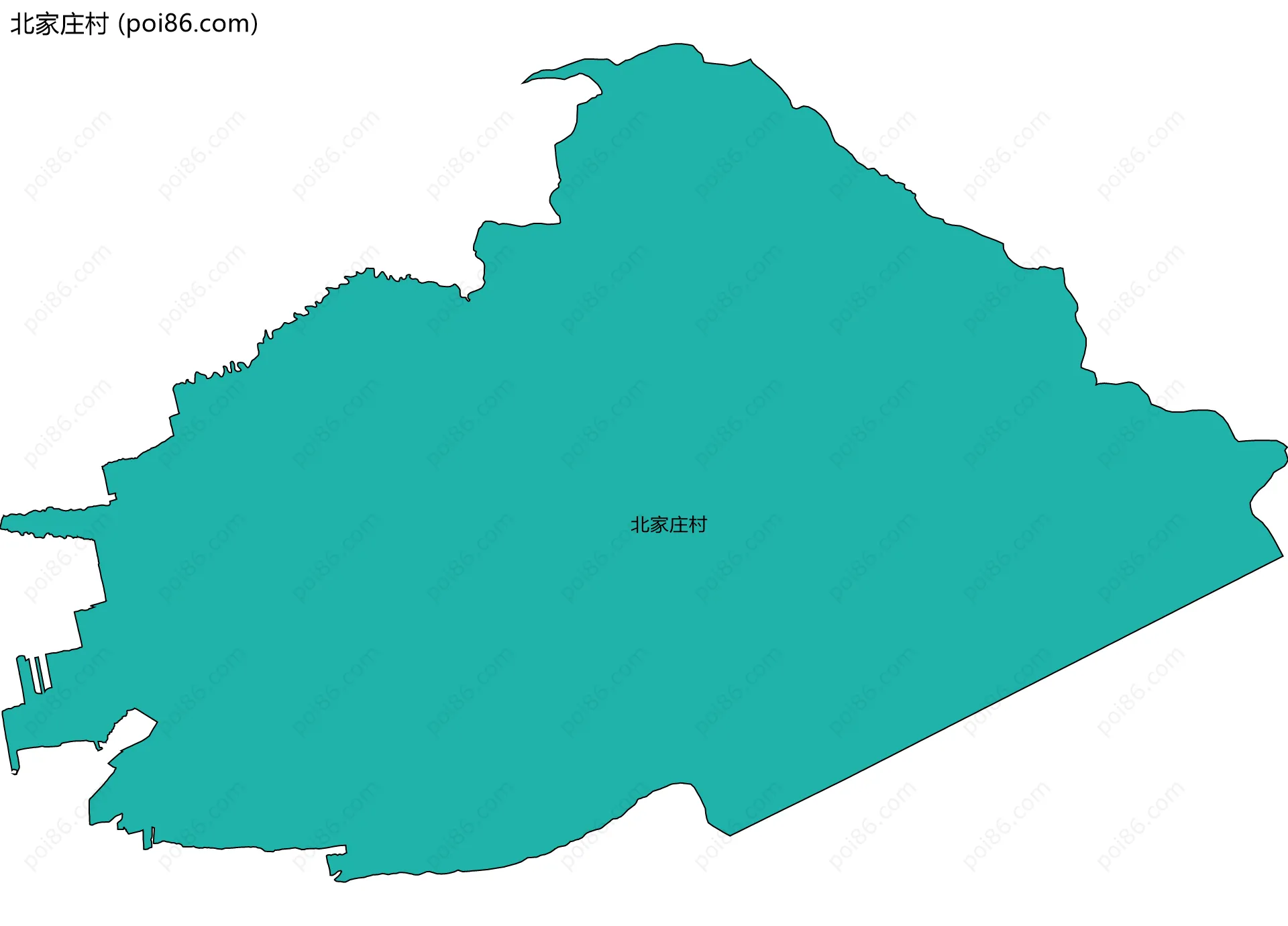 北家庄村边界地图