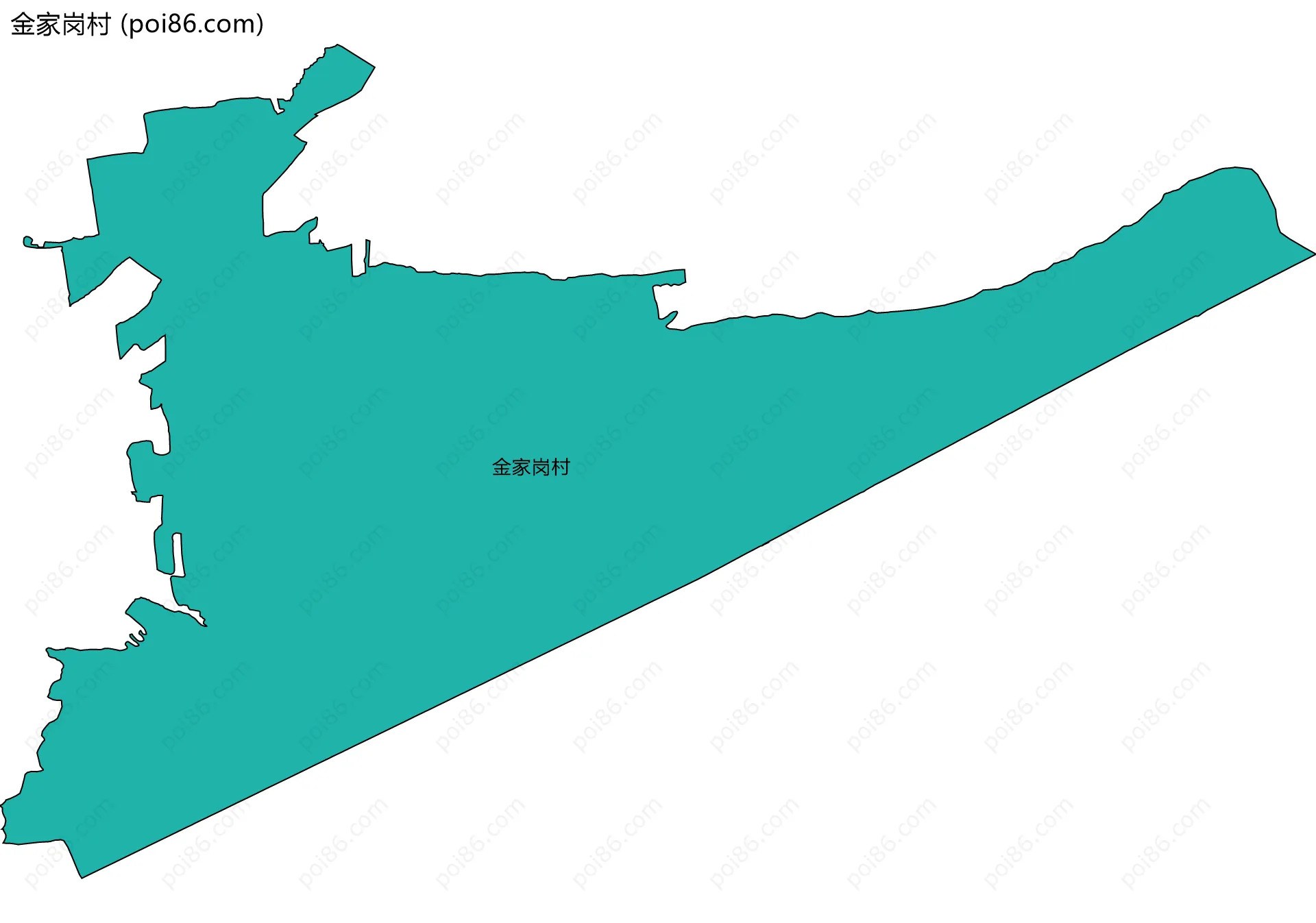 金家岗村边界地图