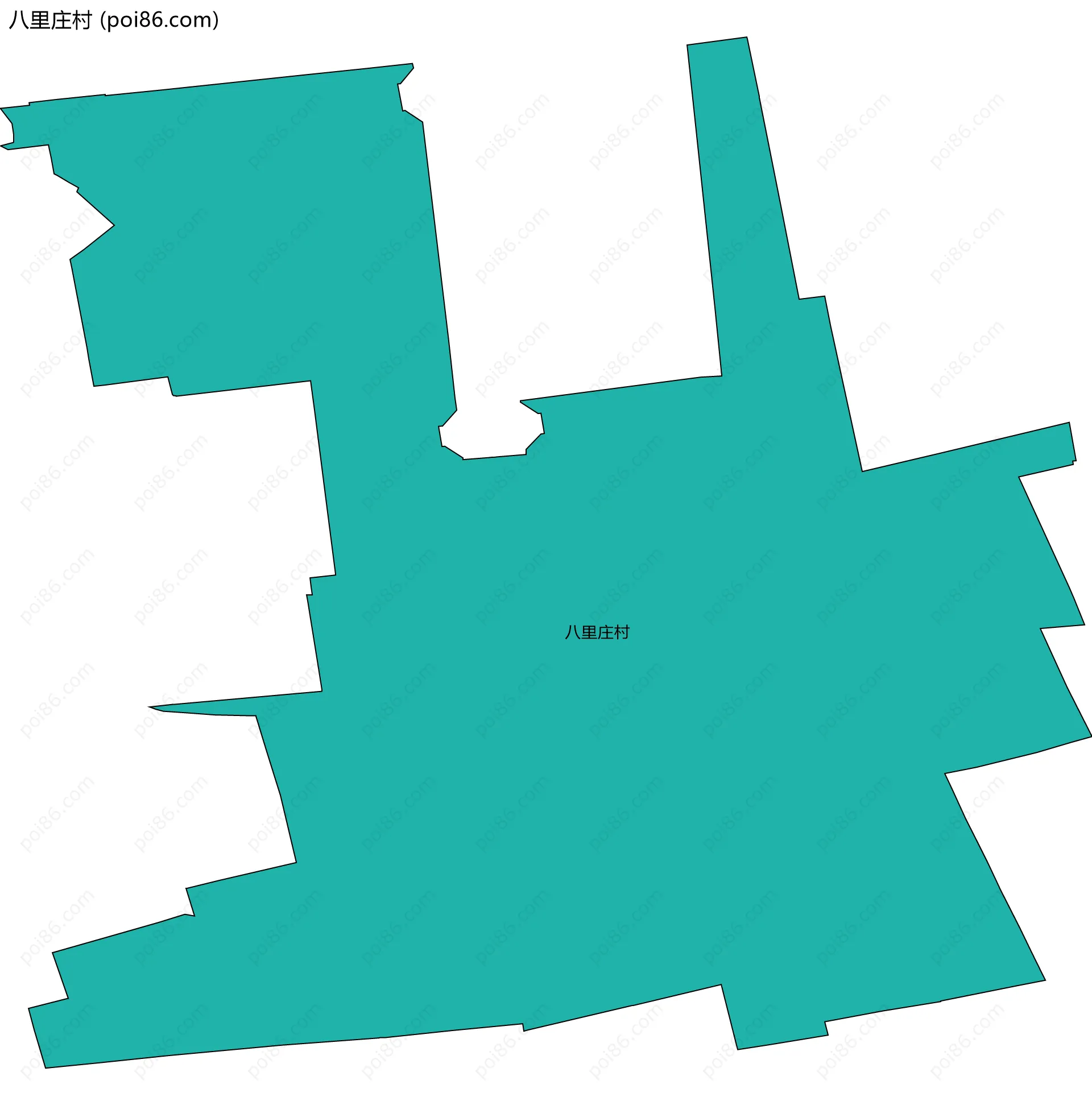八里庄村边界地图