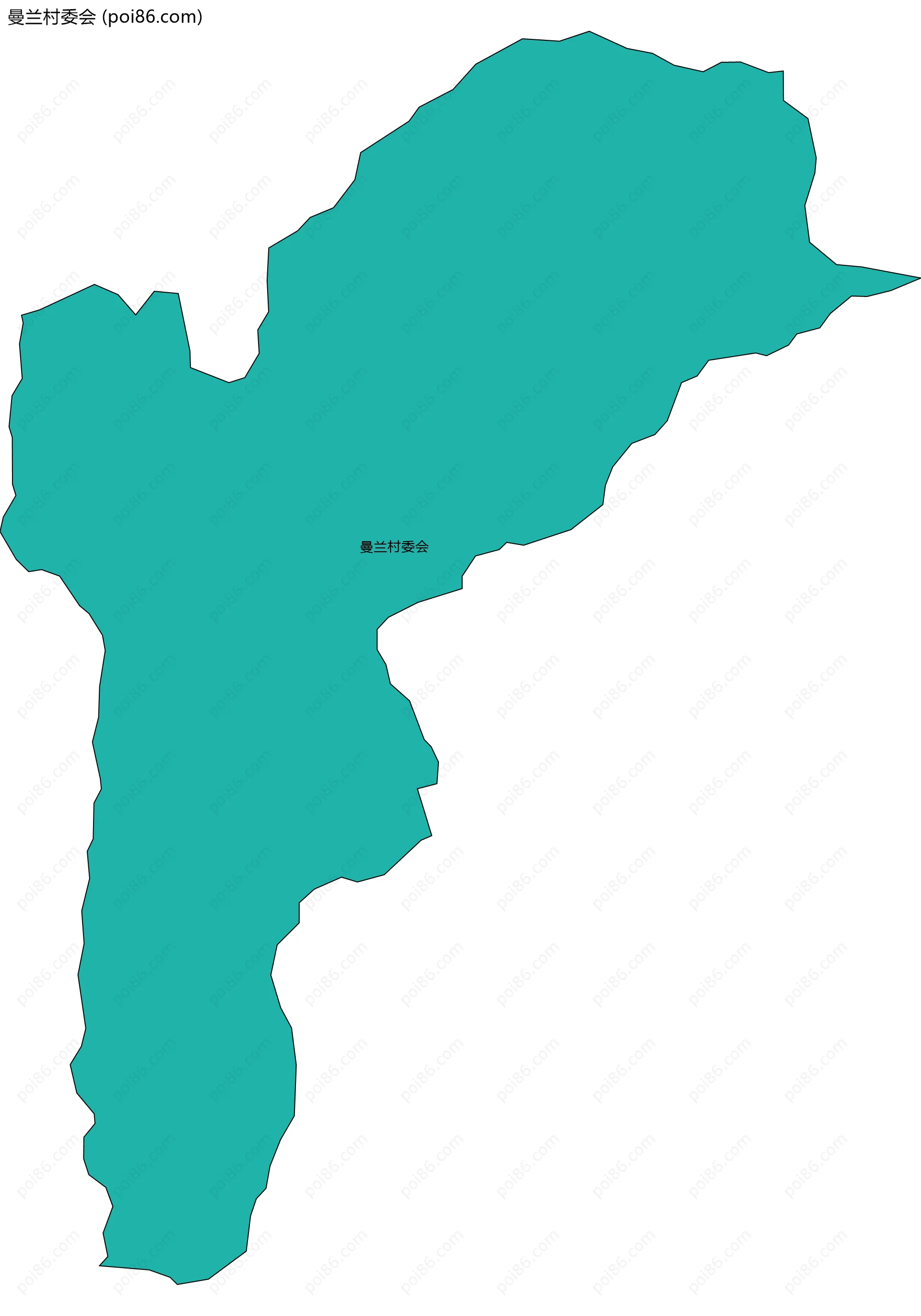 曼兰村委会边界地图