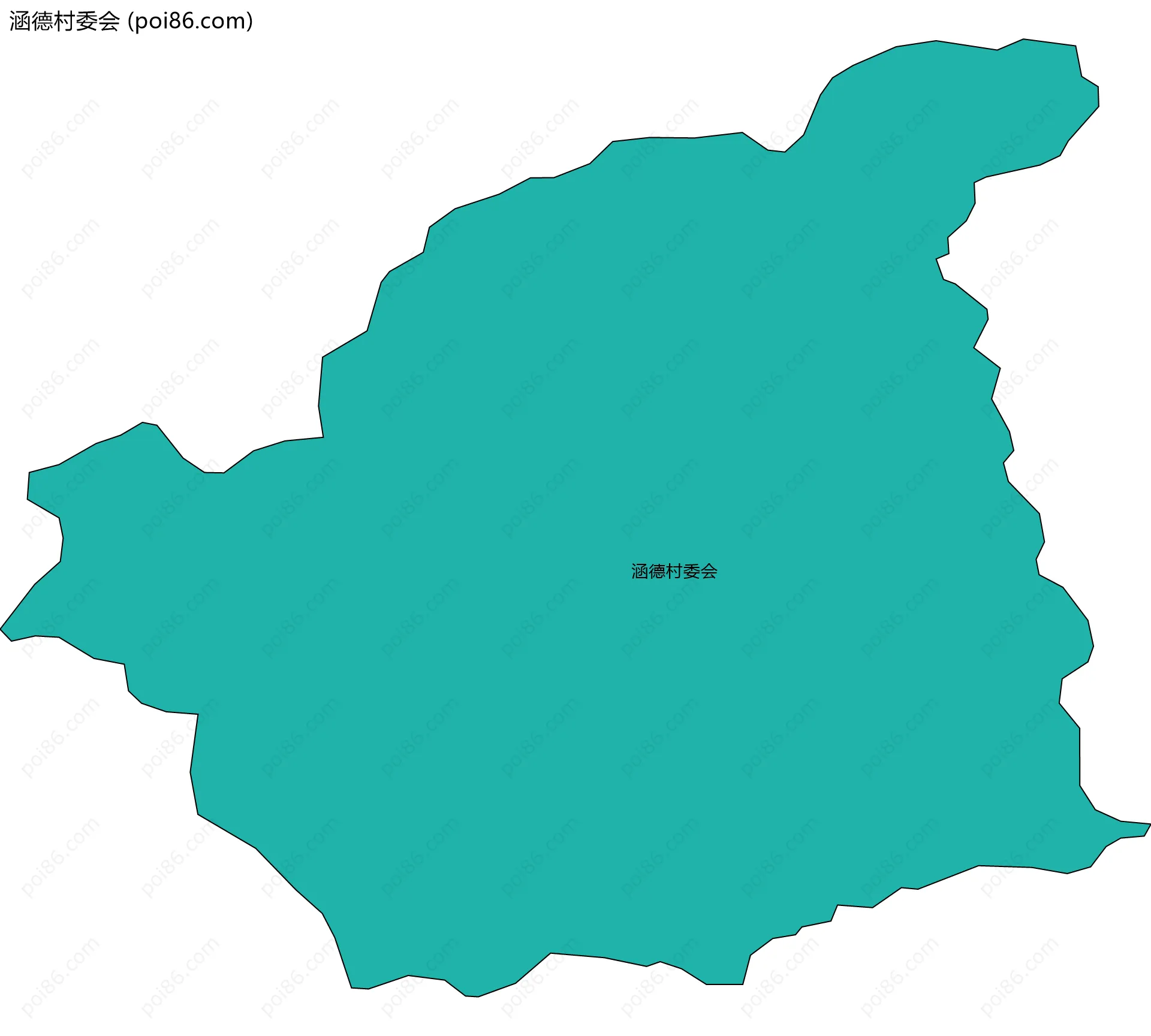 涵德村委会边界地图