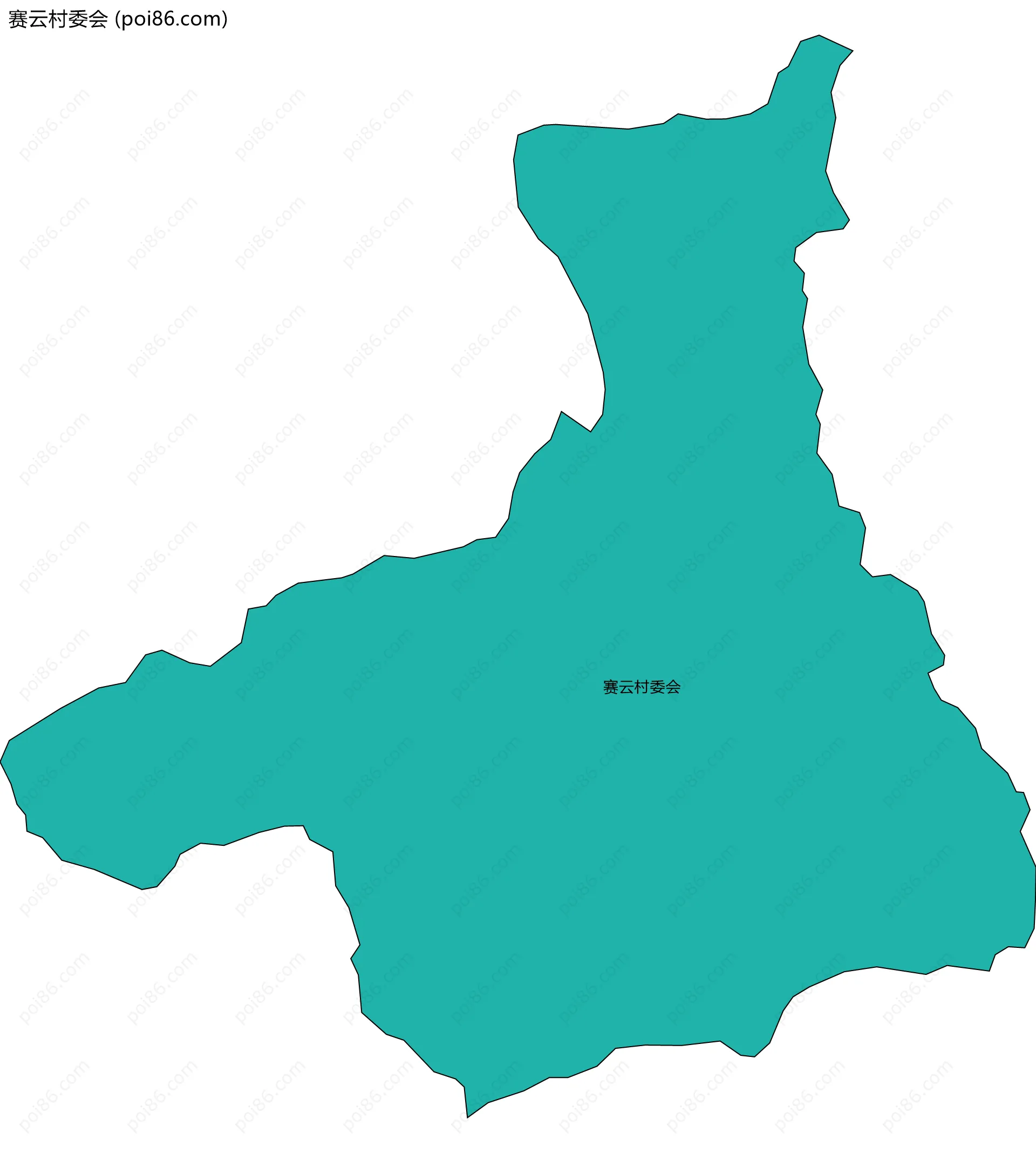 赛云村委会边界地图
