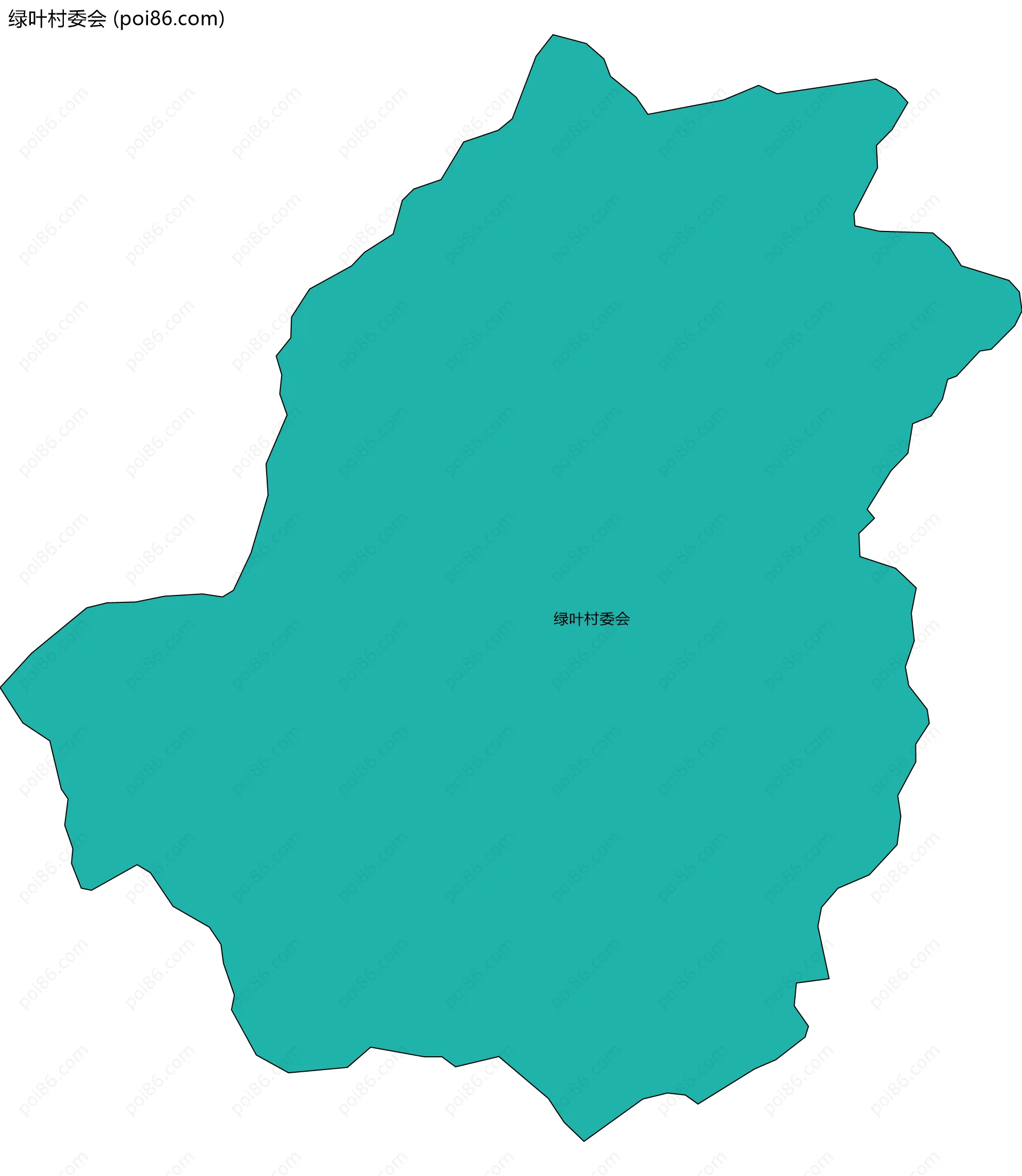 绿叶村委会边界地图