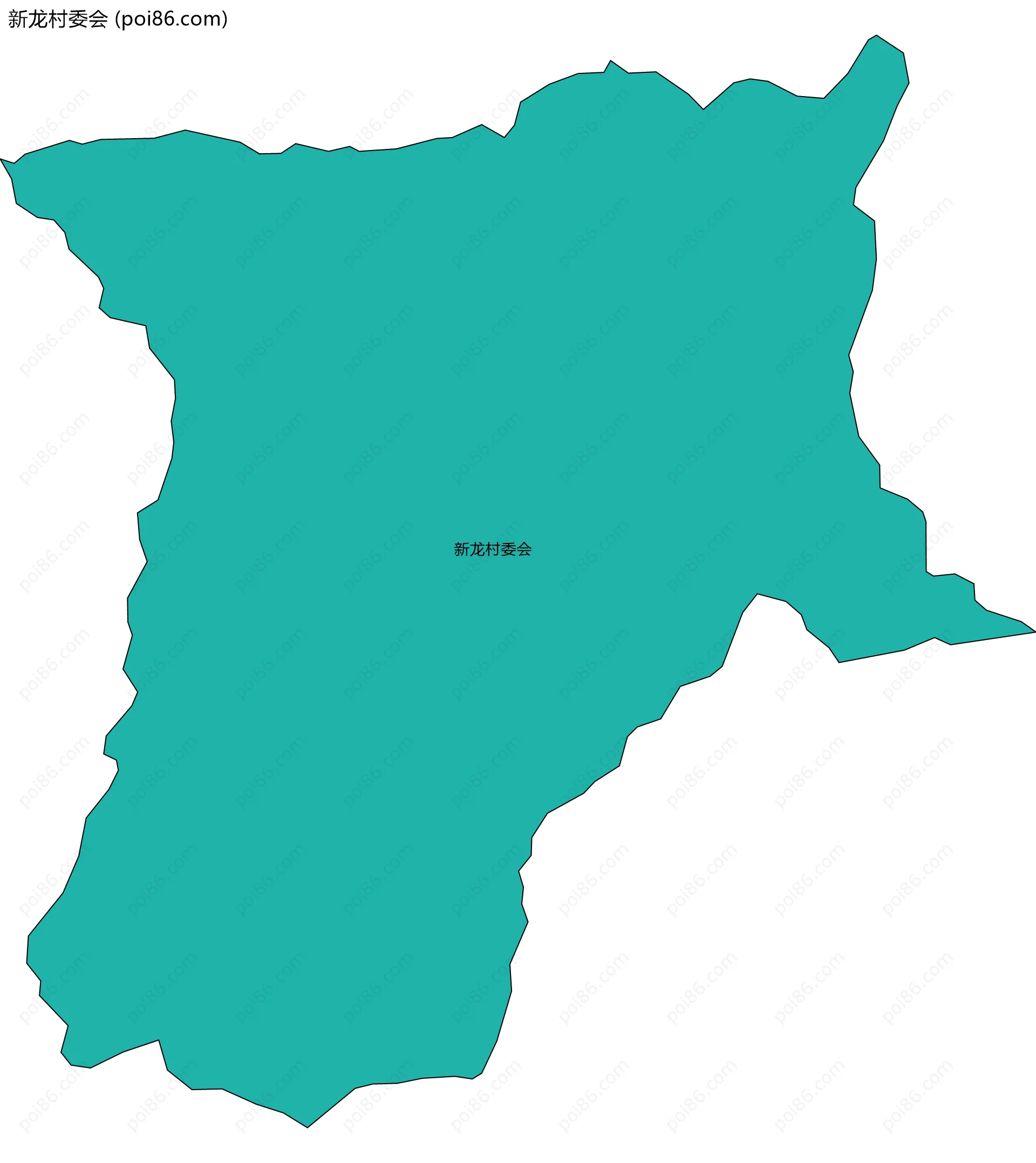 新龙村委会边界地图