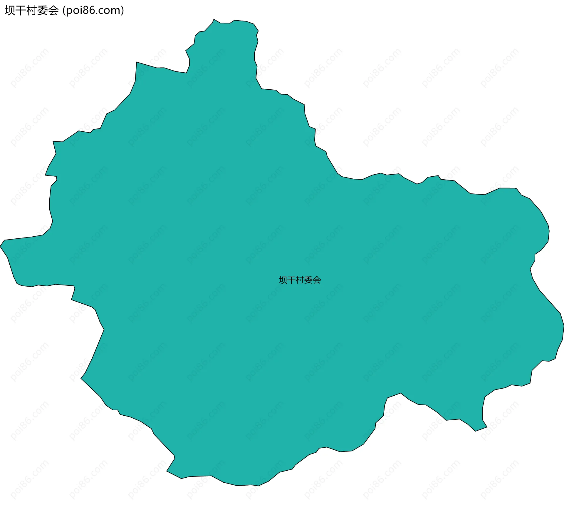 坝干村委会边界地图