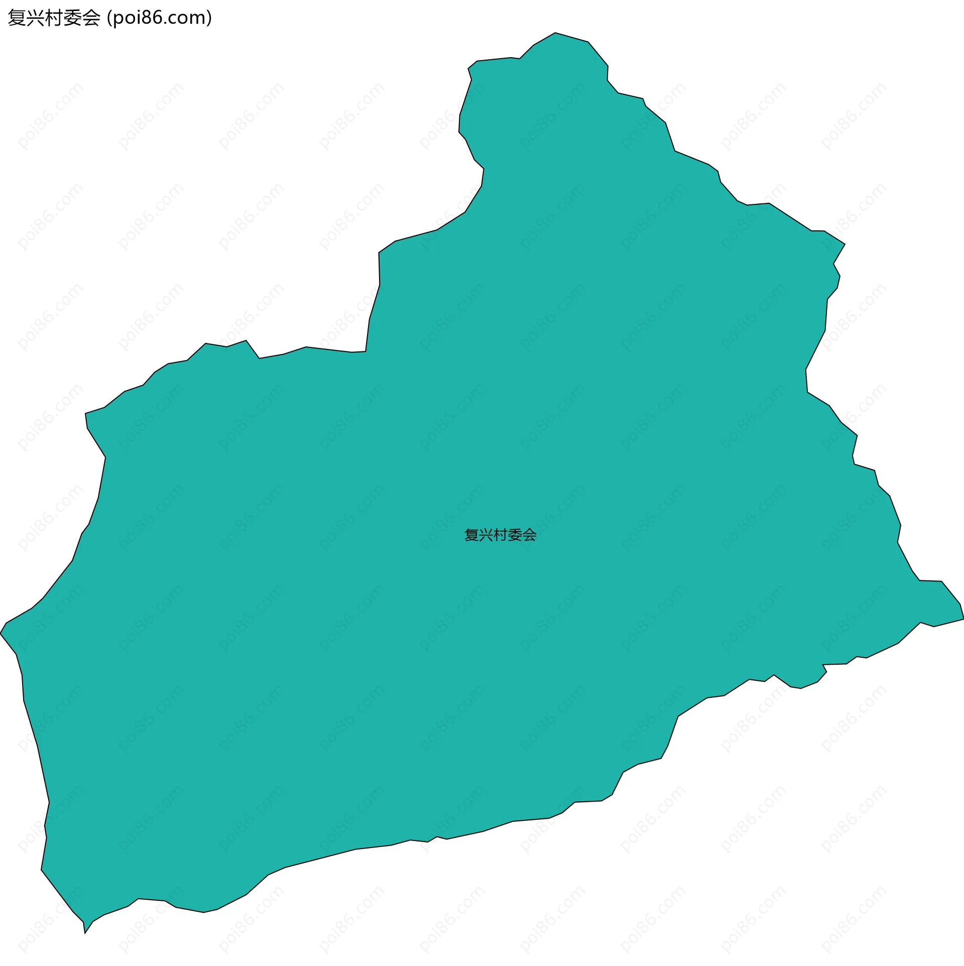 复兴村委会边界地图