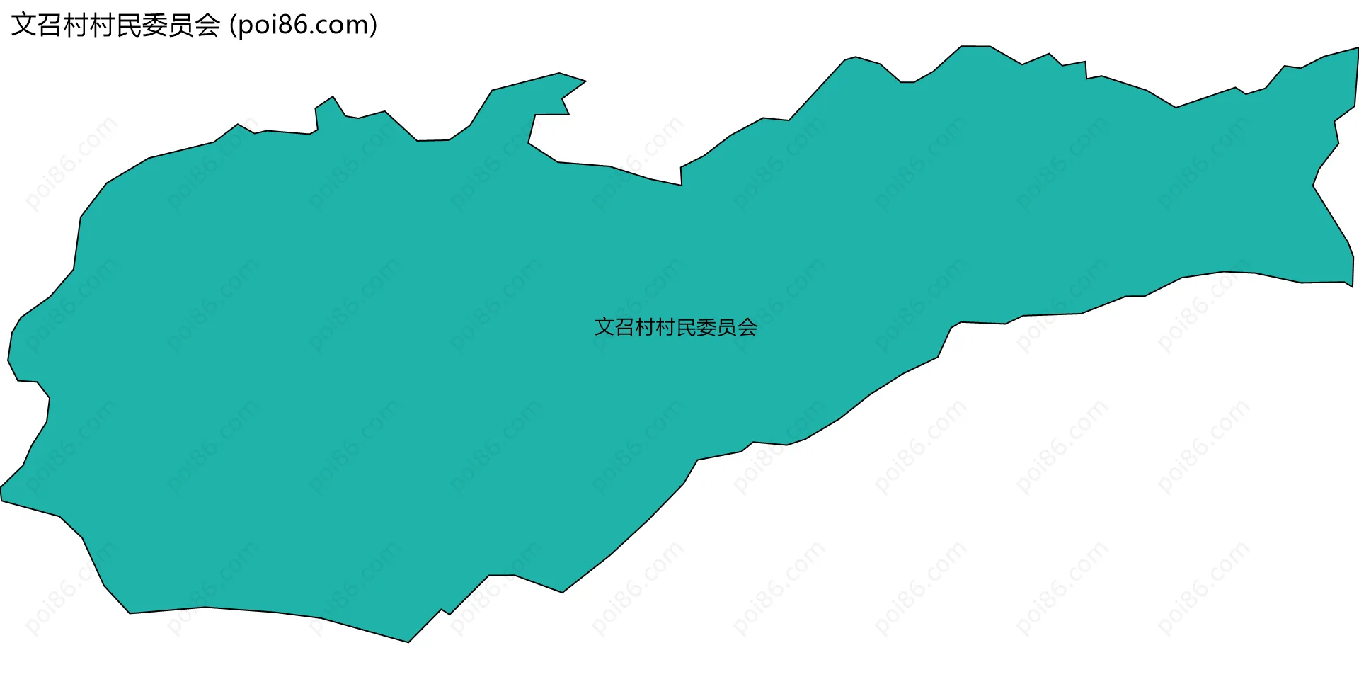 文召村村民委员会边界地图