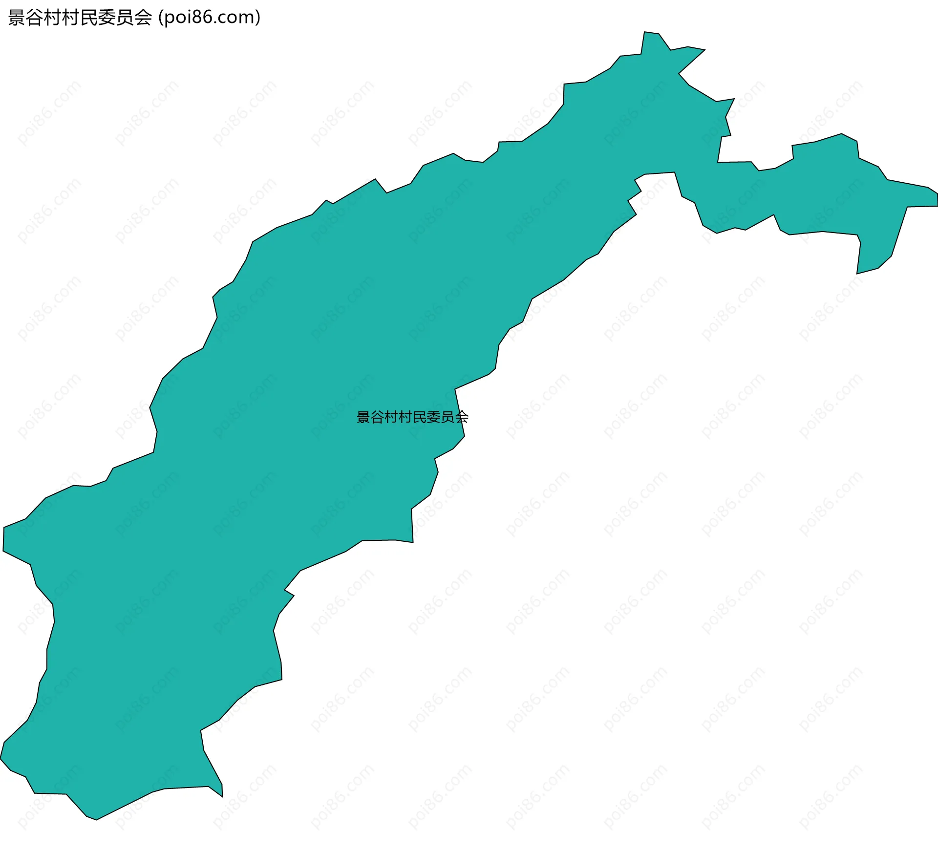 景谷村村民委员会边界地图