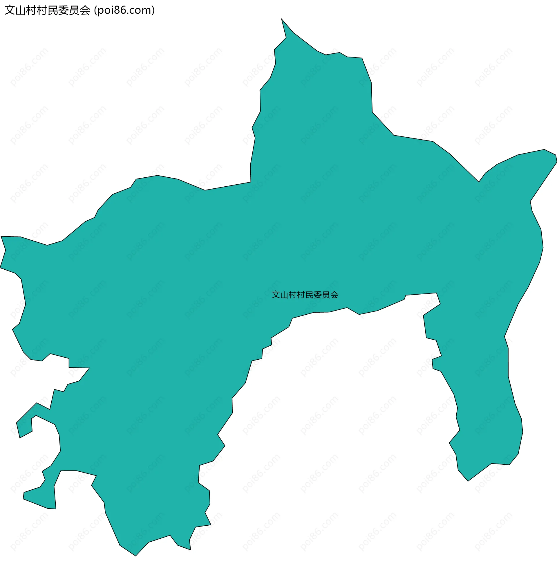 文山村村民委员会边界地图