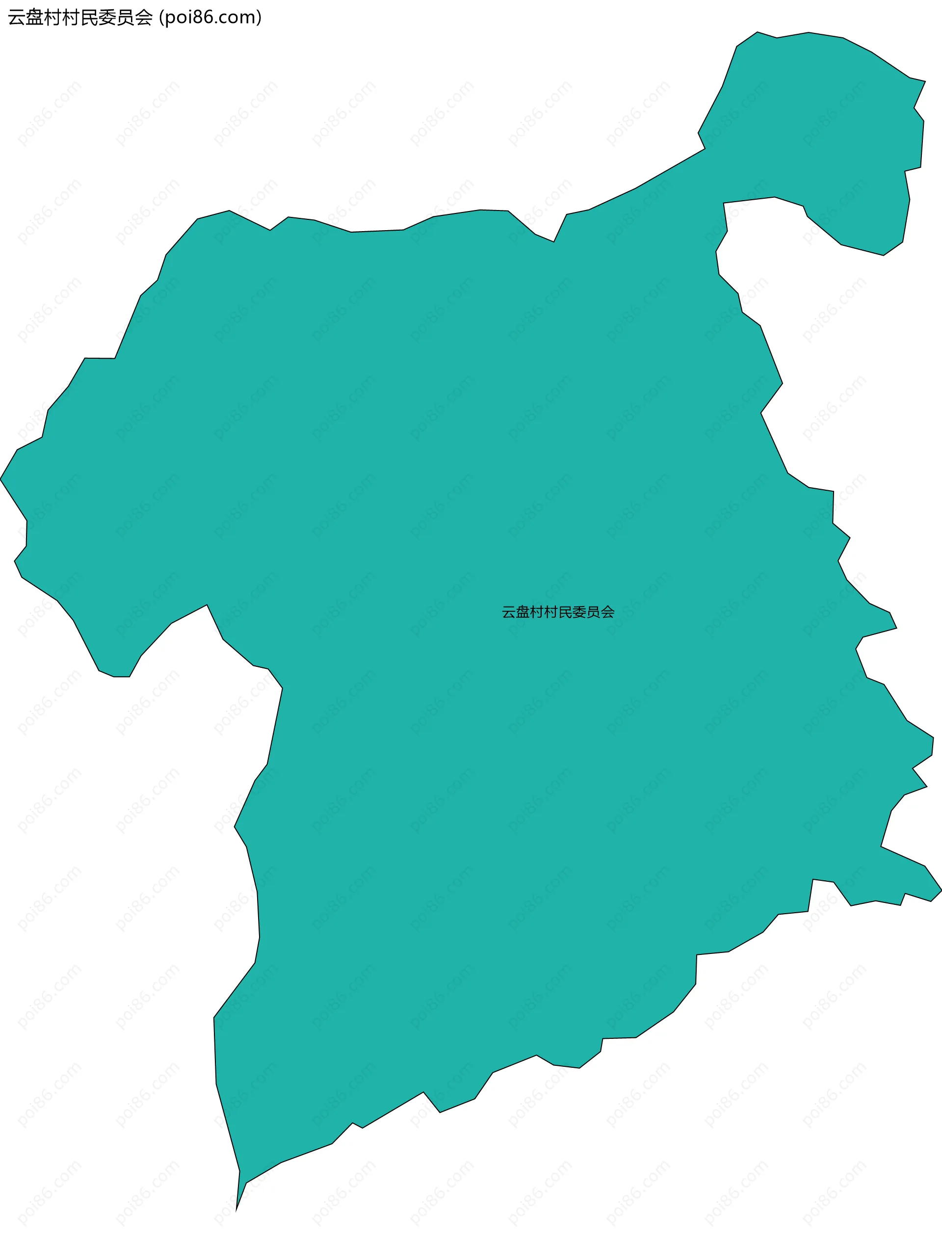 云盘村村民委员会边界地图