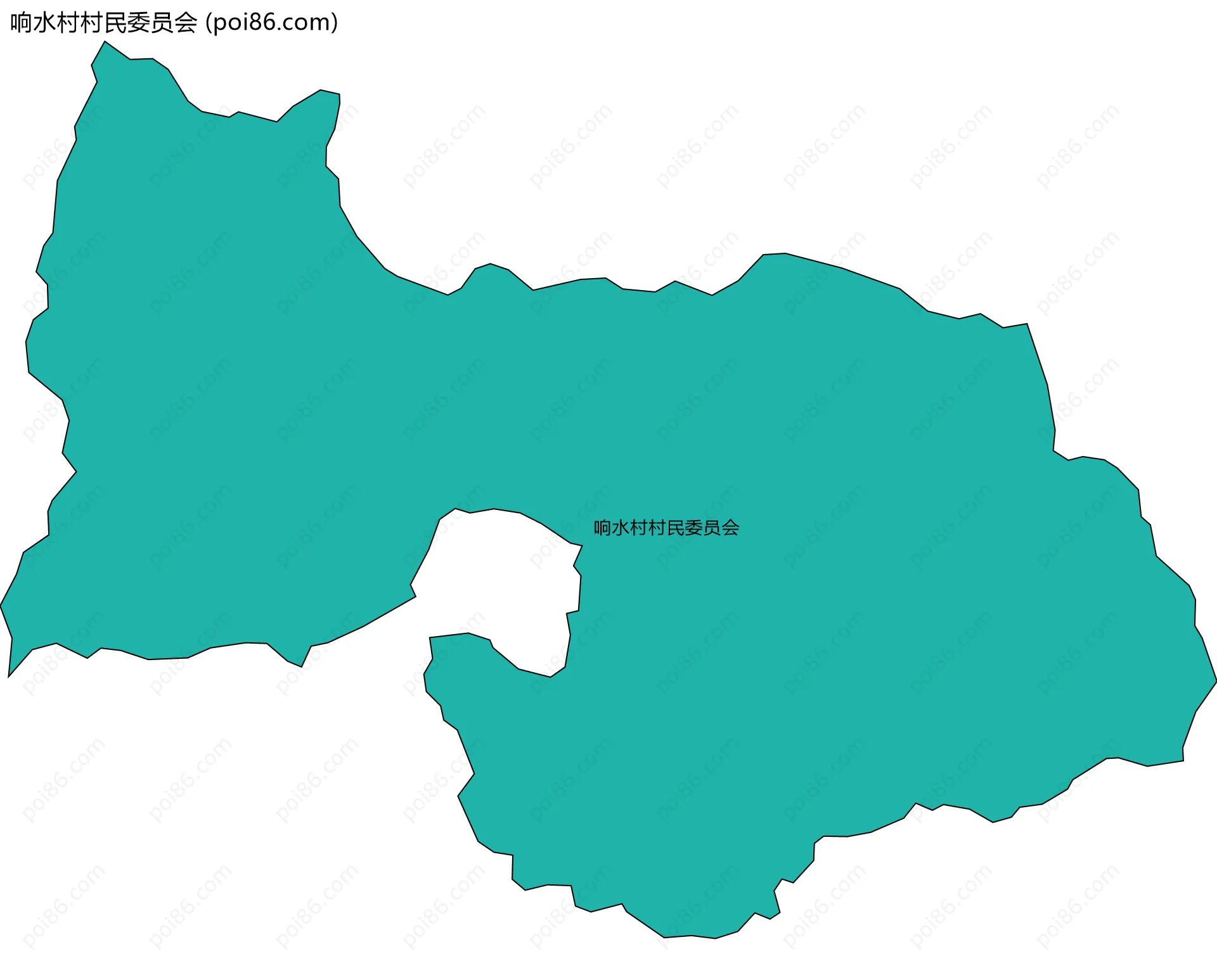 响水村村民委员会边界地图