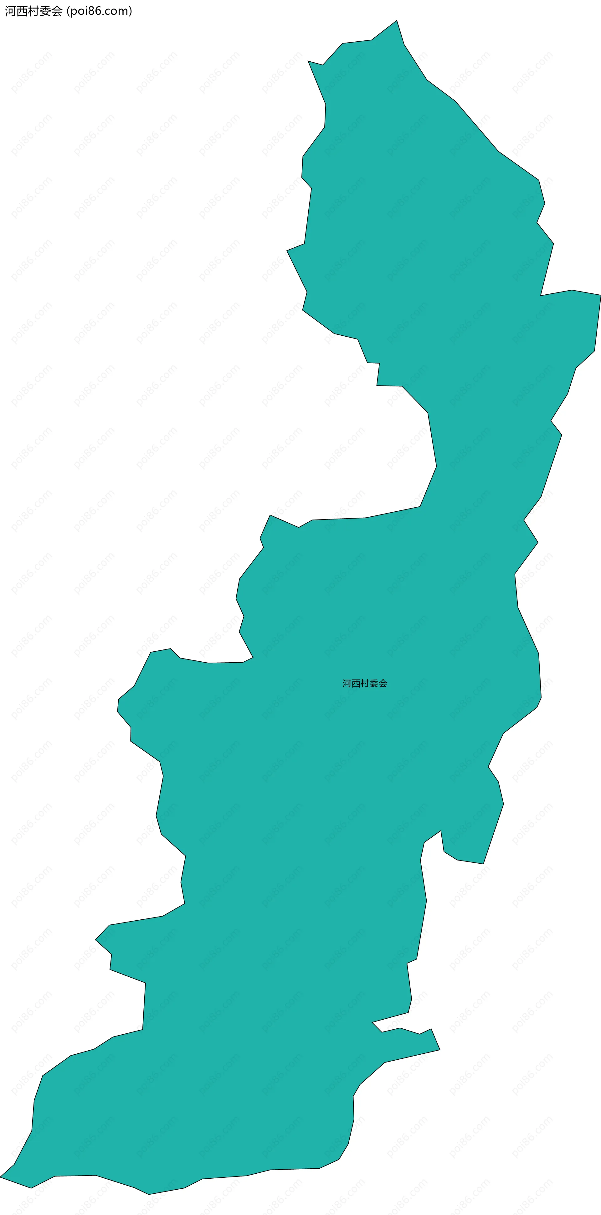 河西村委会边界地图