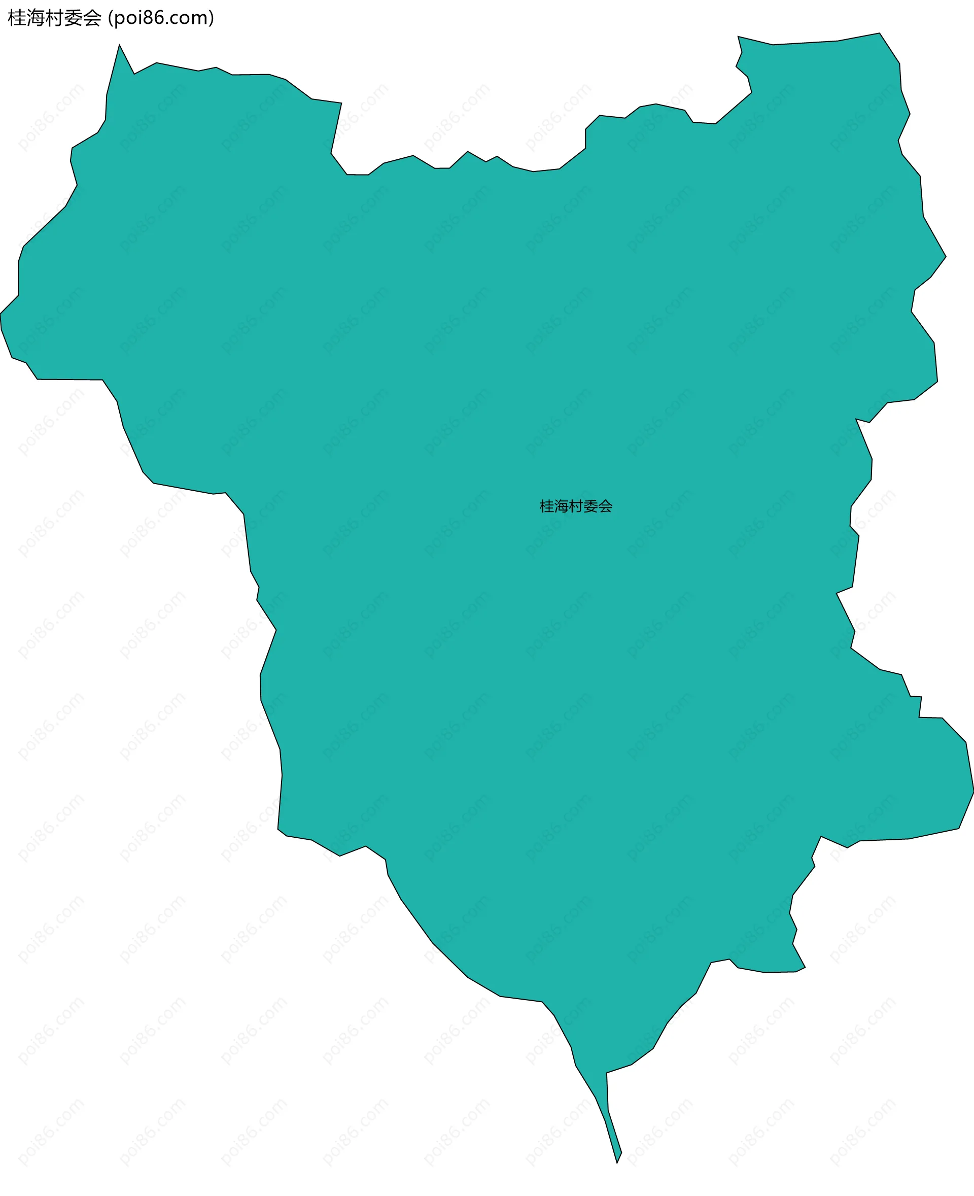 桂海村委会边界地图