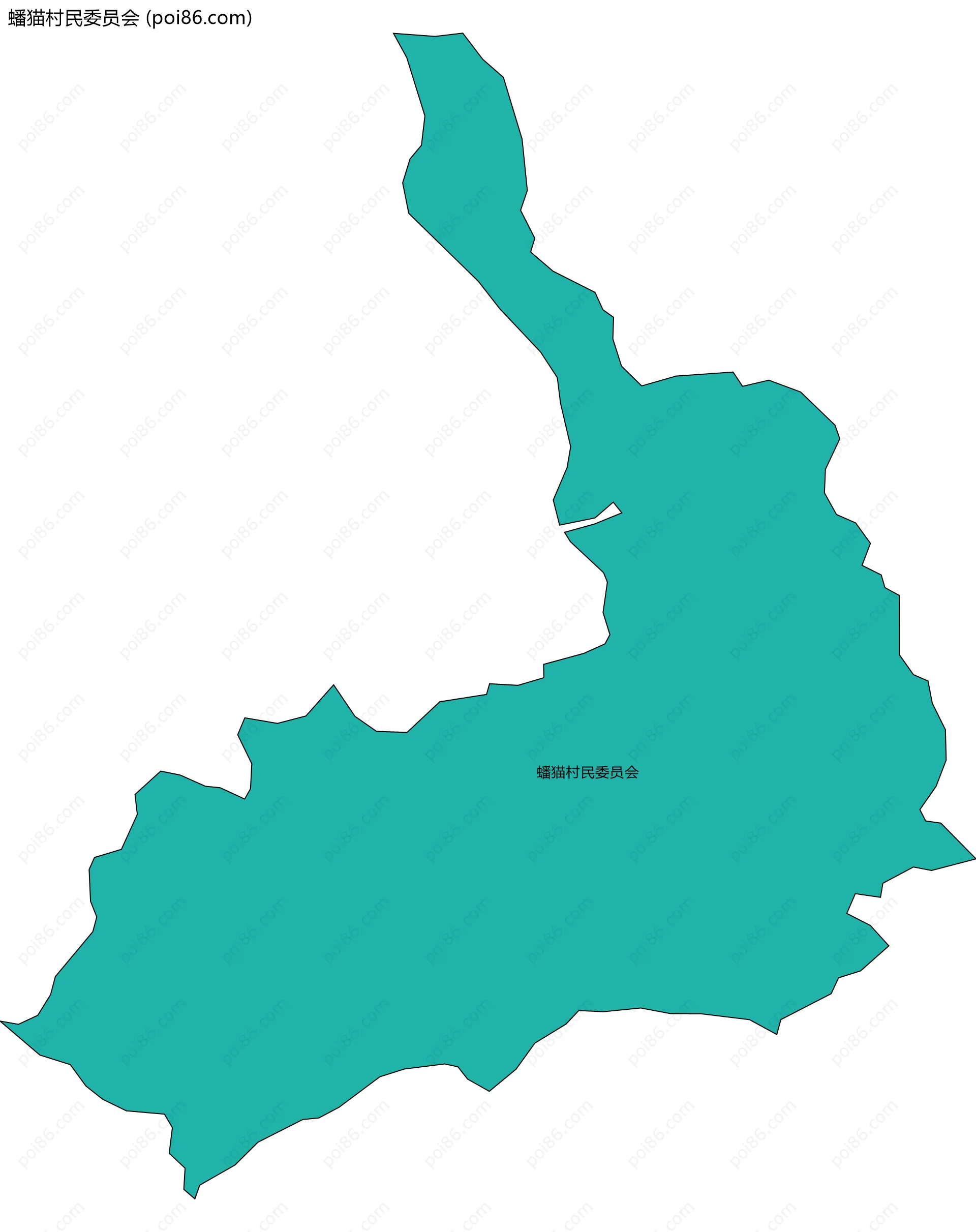 蟠猫村民委员会边界地图