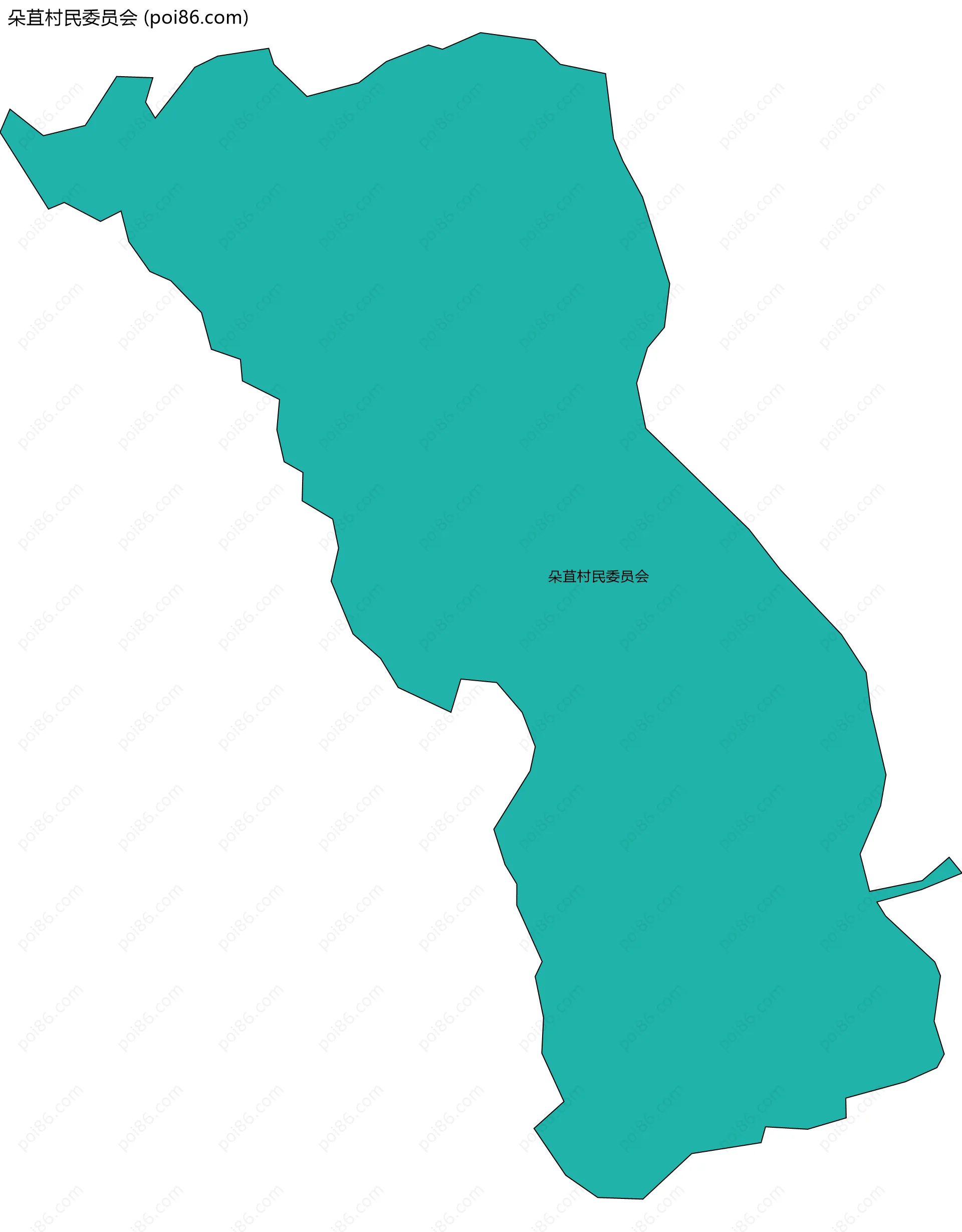 朵苴村民委员会边界地图