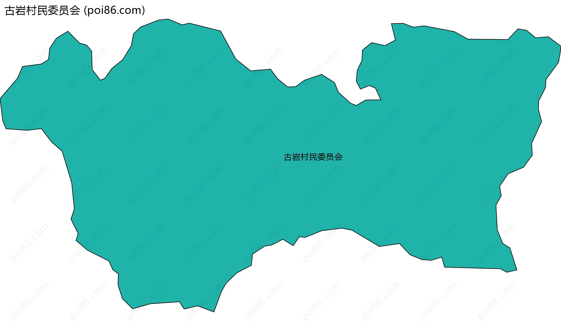 古岩村民委员会边界地图