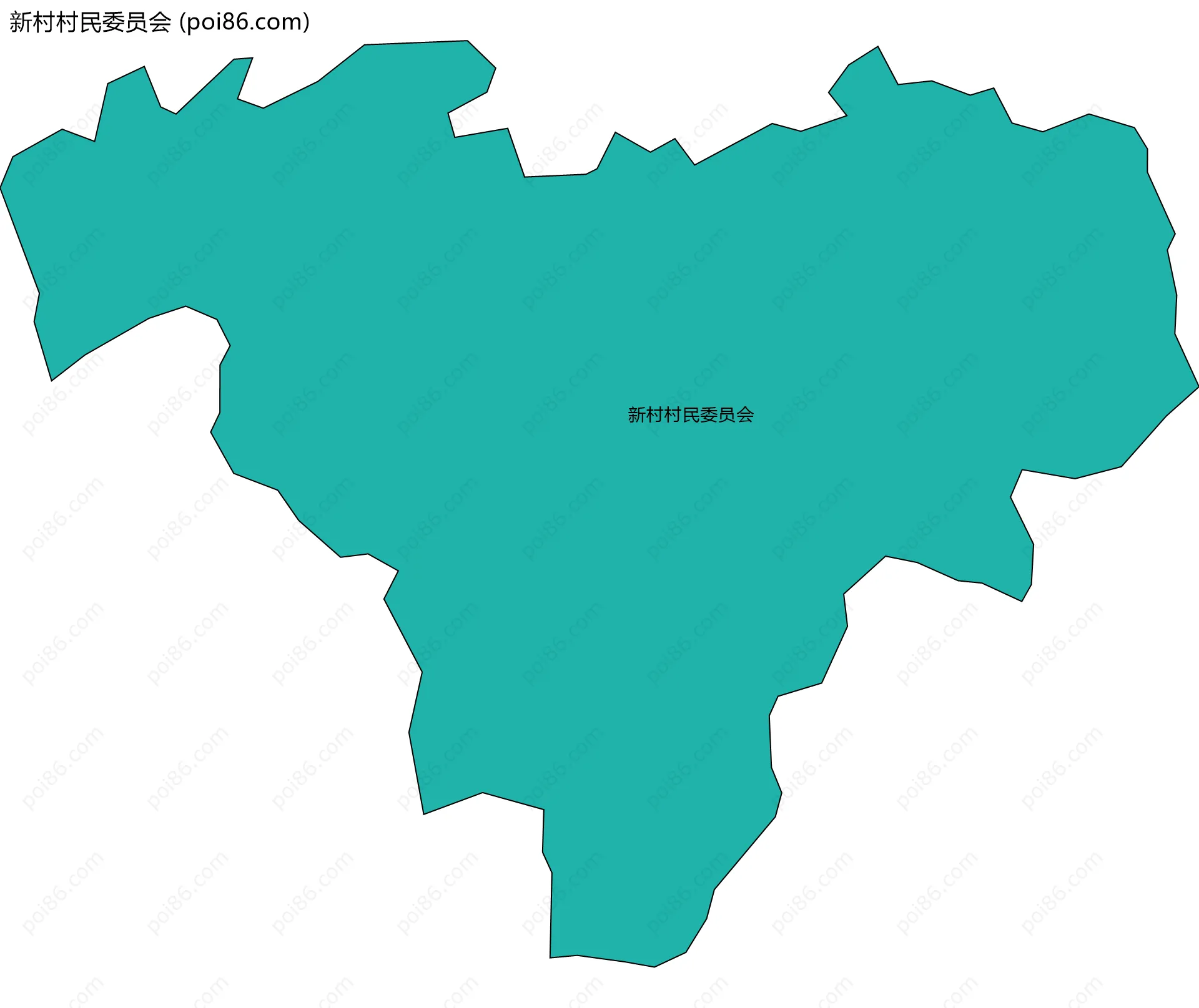 新村村民委员会边界地图