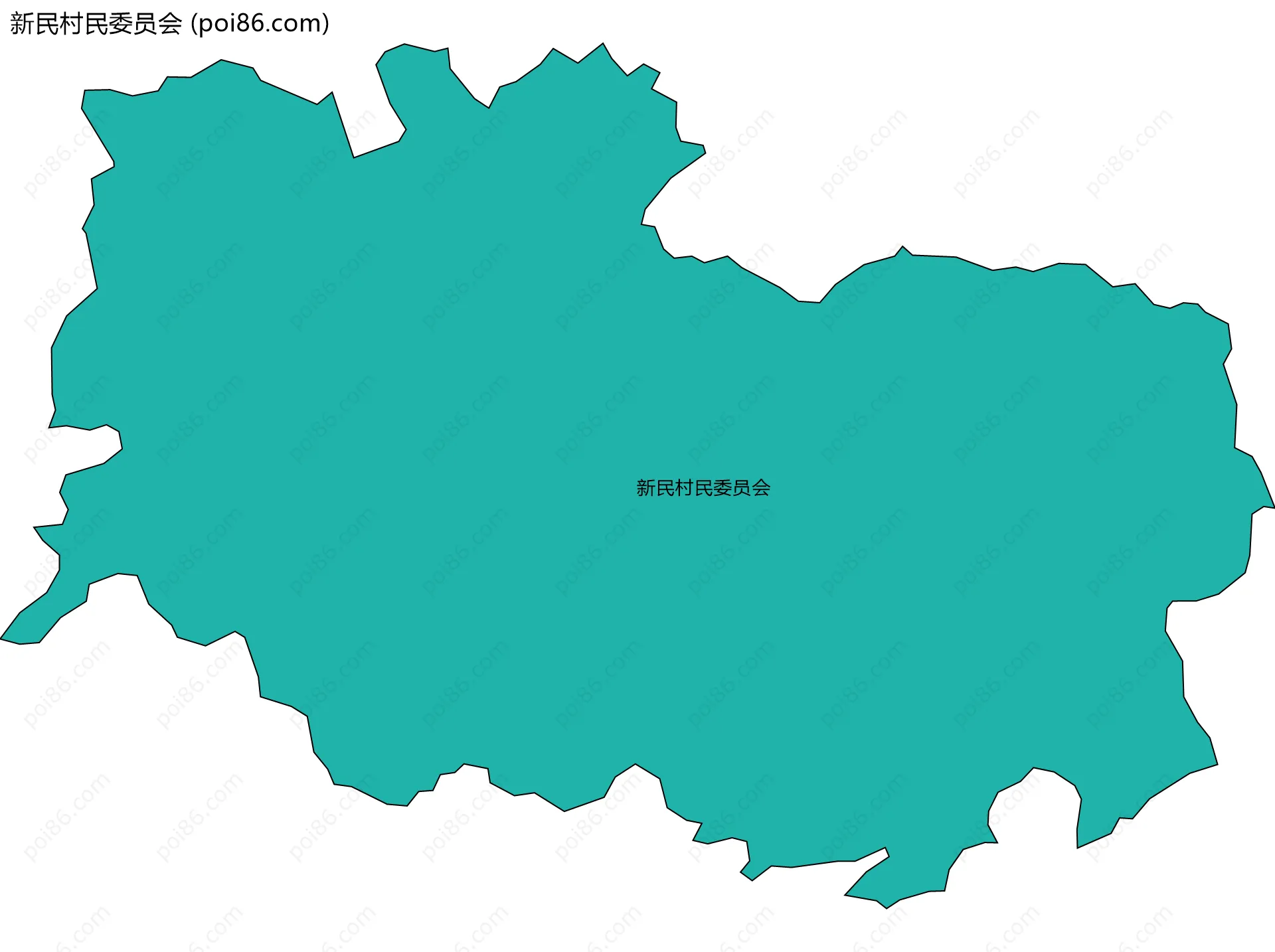 新民村民委员会边界地图
